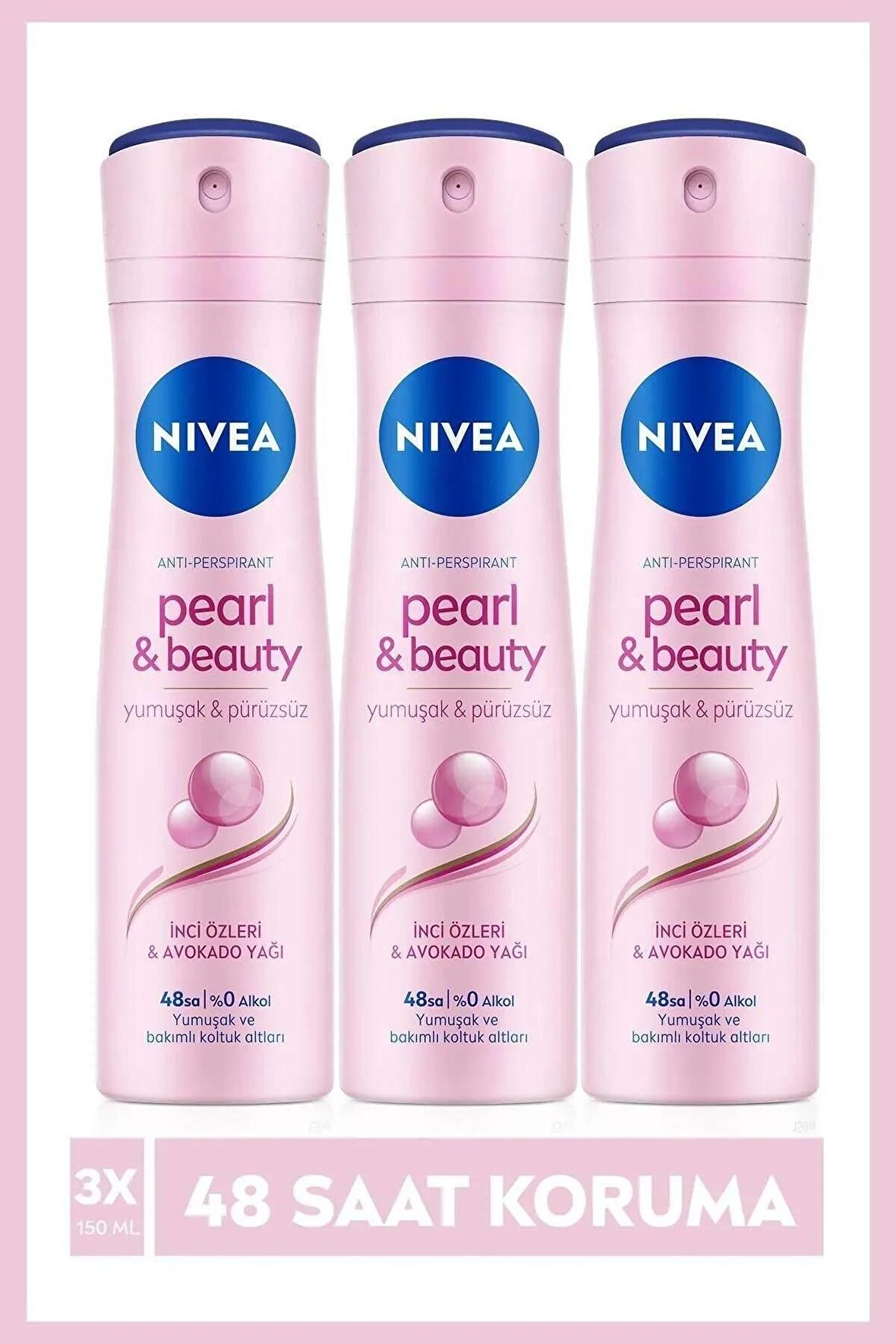 Pearl Beauty Inci Özleri Ve Avakado Deodorant 150 ml X 3 Adet