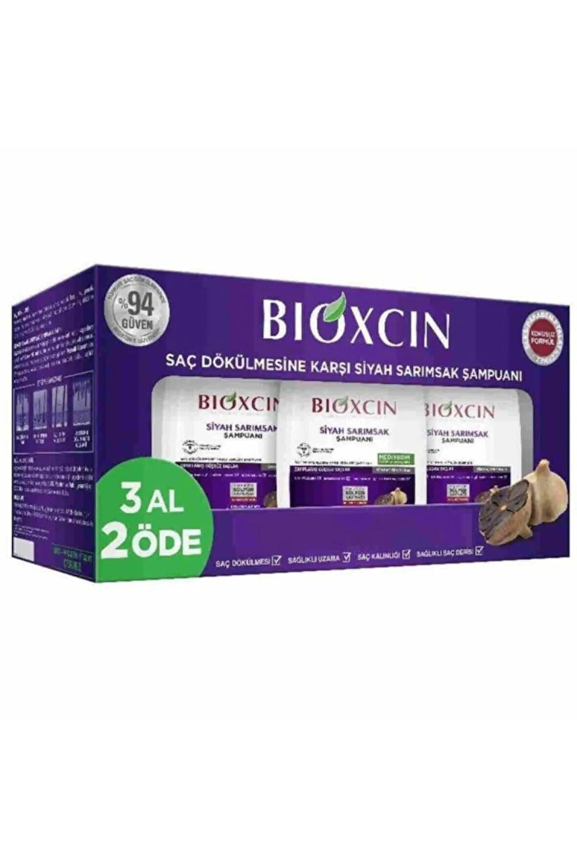 Siyah Sarımsak Şampuanı 300 Ml - 3 Al 2 Öd