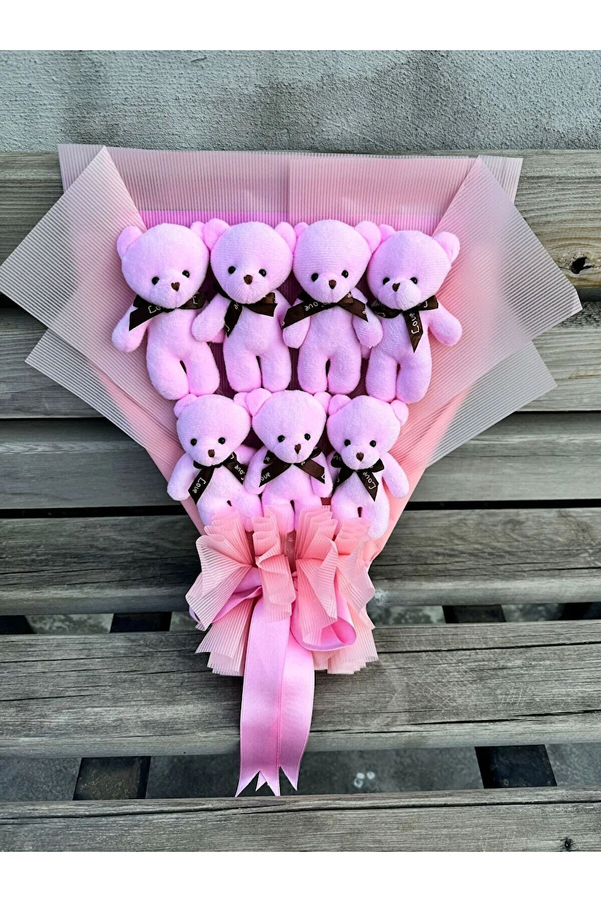 Ayıcık Buketi Pembe