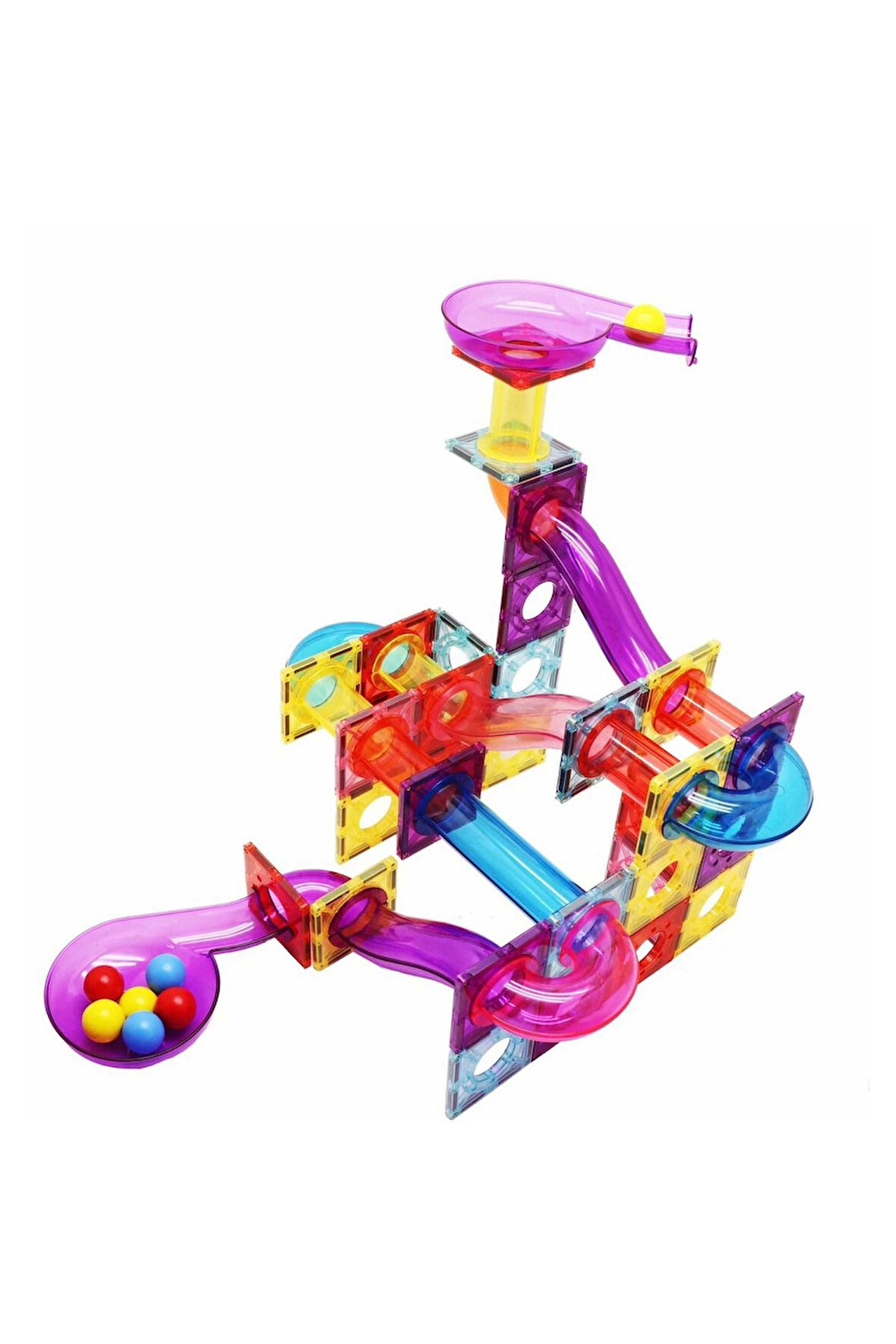 Magnescape Magnetic Tiles Marble Run Building Block 106 Parça