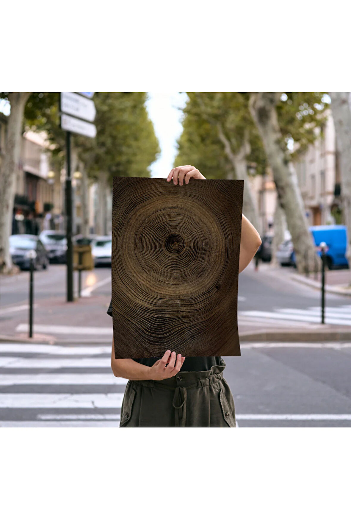 Çerçevesiz Poster Dijital Baskı Soyut Zamanın Halkaları - 50x70