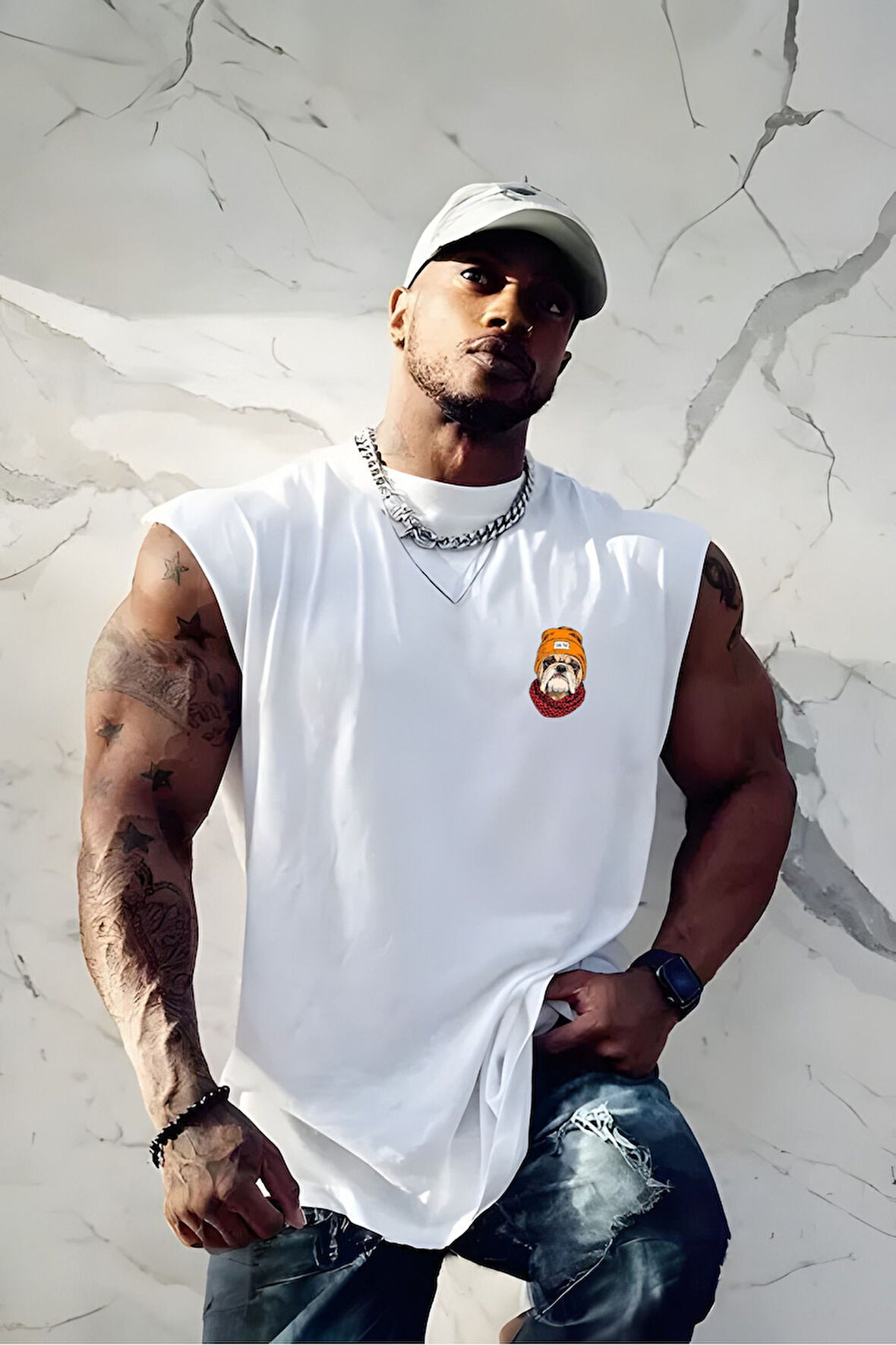 Köbek baskılı T-shirt