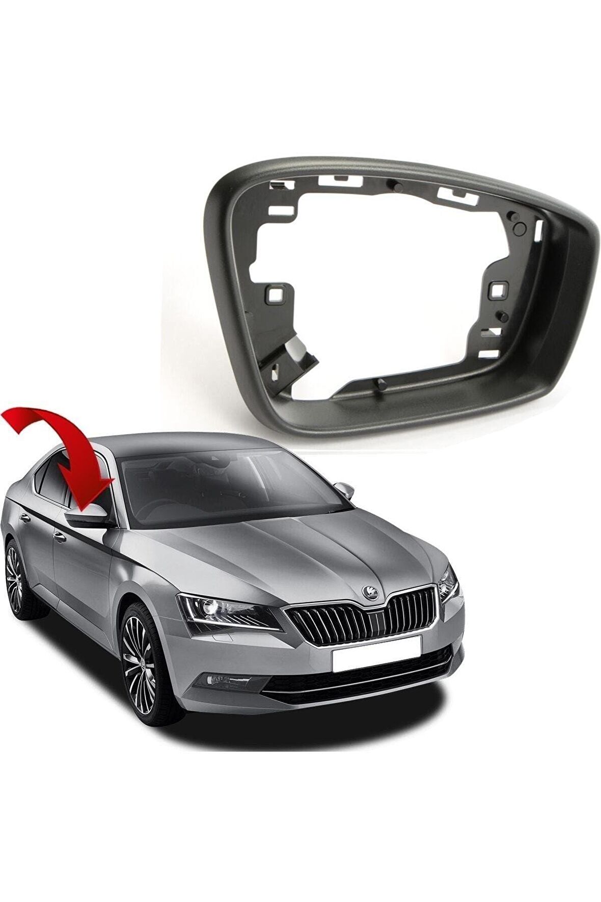 Skoda Superb Sağ Ayna Çerçevesi 2015-2020 3v0857532 Uyumlu