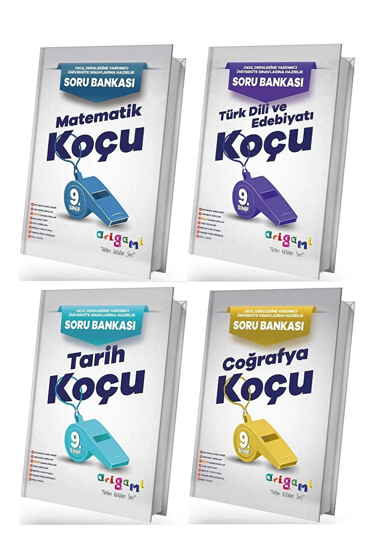 Tammat Origami 9. Sınıf Matematik - Türk Dili Ve Edebiyatı - Tarih - Coğrafya Soru Bankası