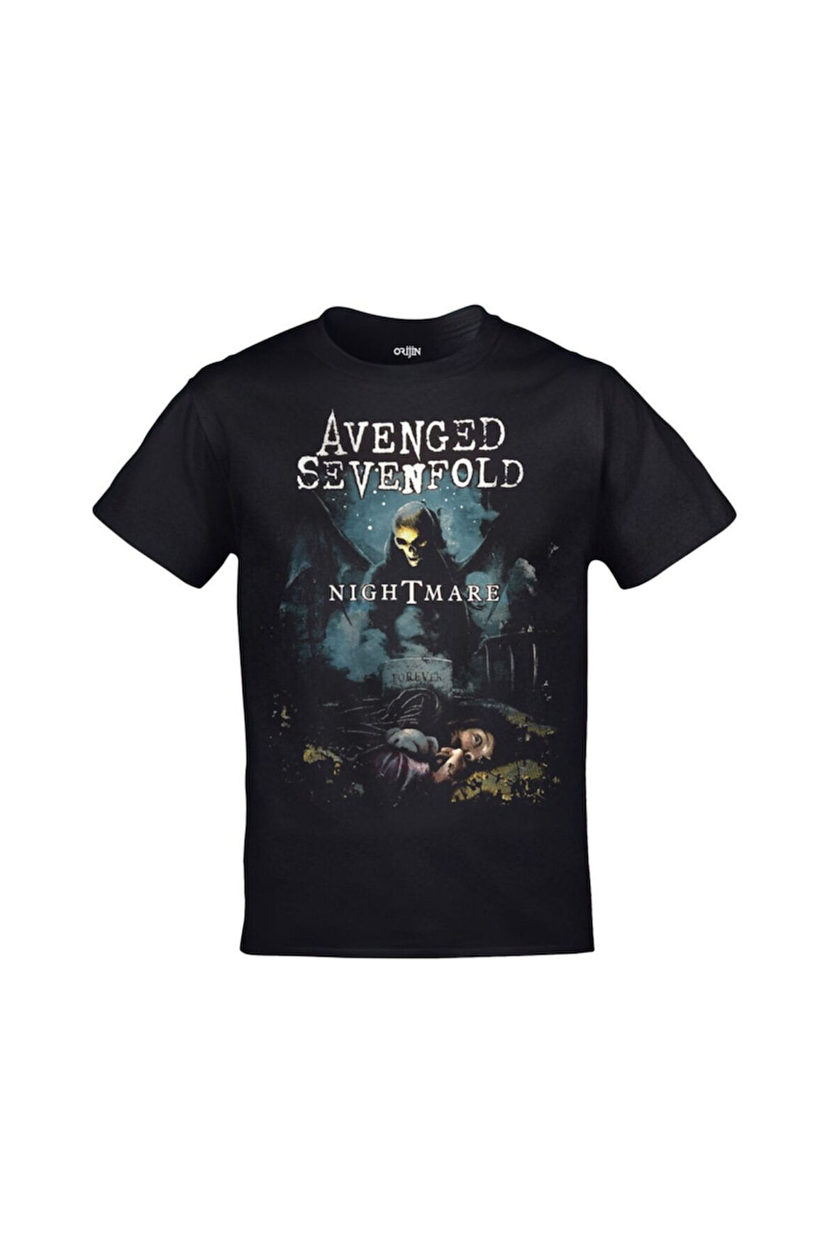 Avenged Sevenfold Nightmare Ön Arka Baskılı Unisex Siyah Tshirt