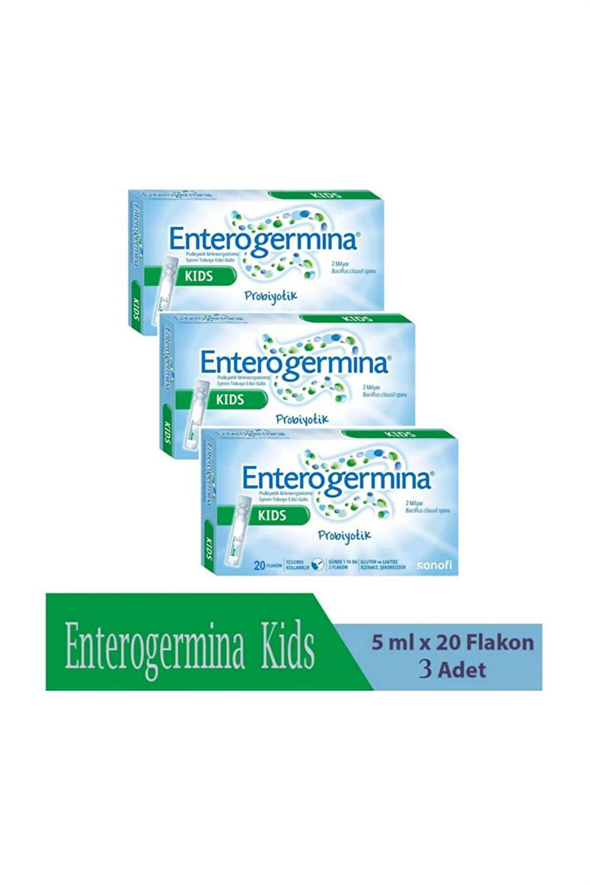 Enterogermina Kids 20 Flakon 3 Adet