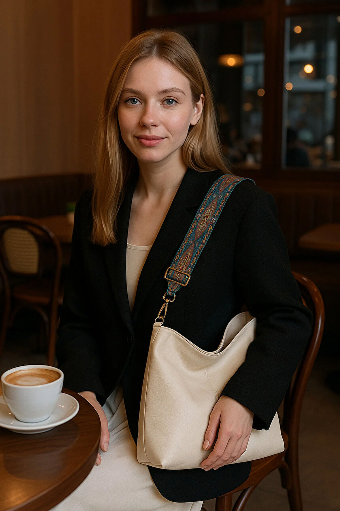 Lüks Dukuma Kolon Askılı Omuz Çantası