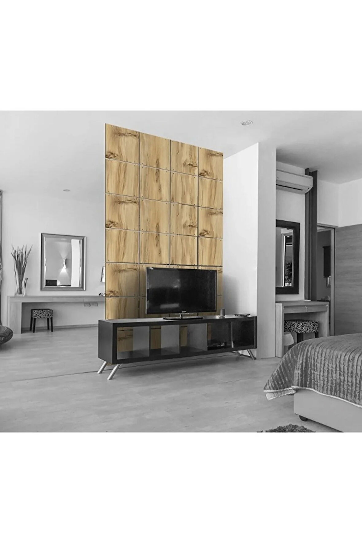 Lazer Kesim Sarkıt Paravan, Ahşap Seperatör, Panel Levha Seti Dekorasyon Ahşap Oda Bölücü kare model