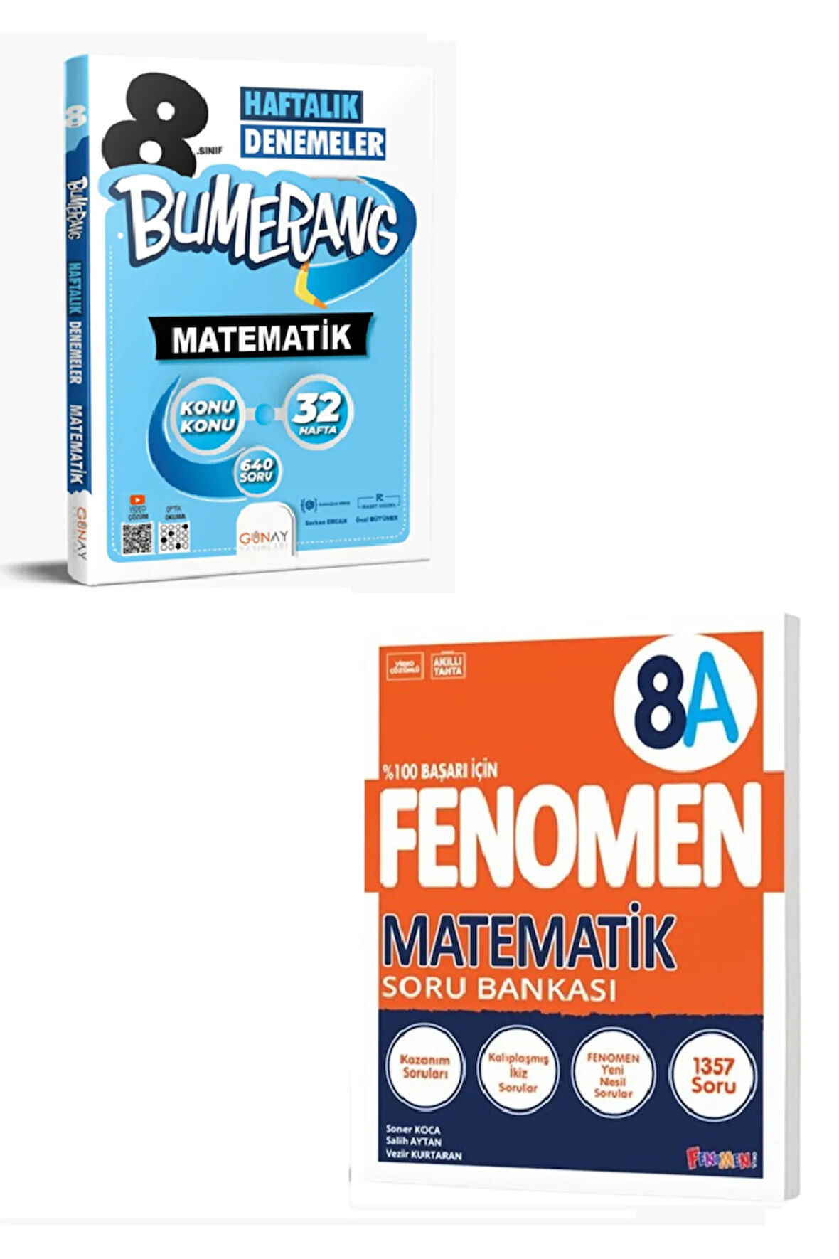 Günay Yayınları 8. Sınıf Matematik 32 Hafta Deneme + Fenomen Matematik - A