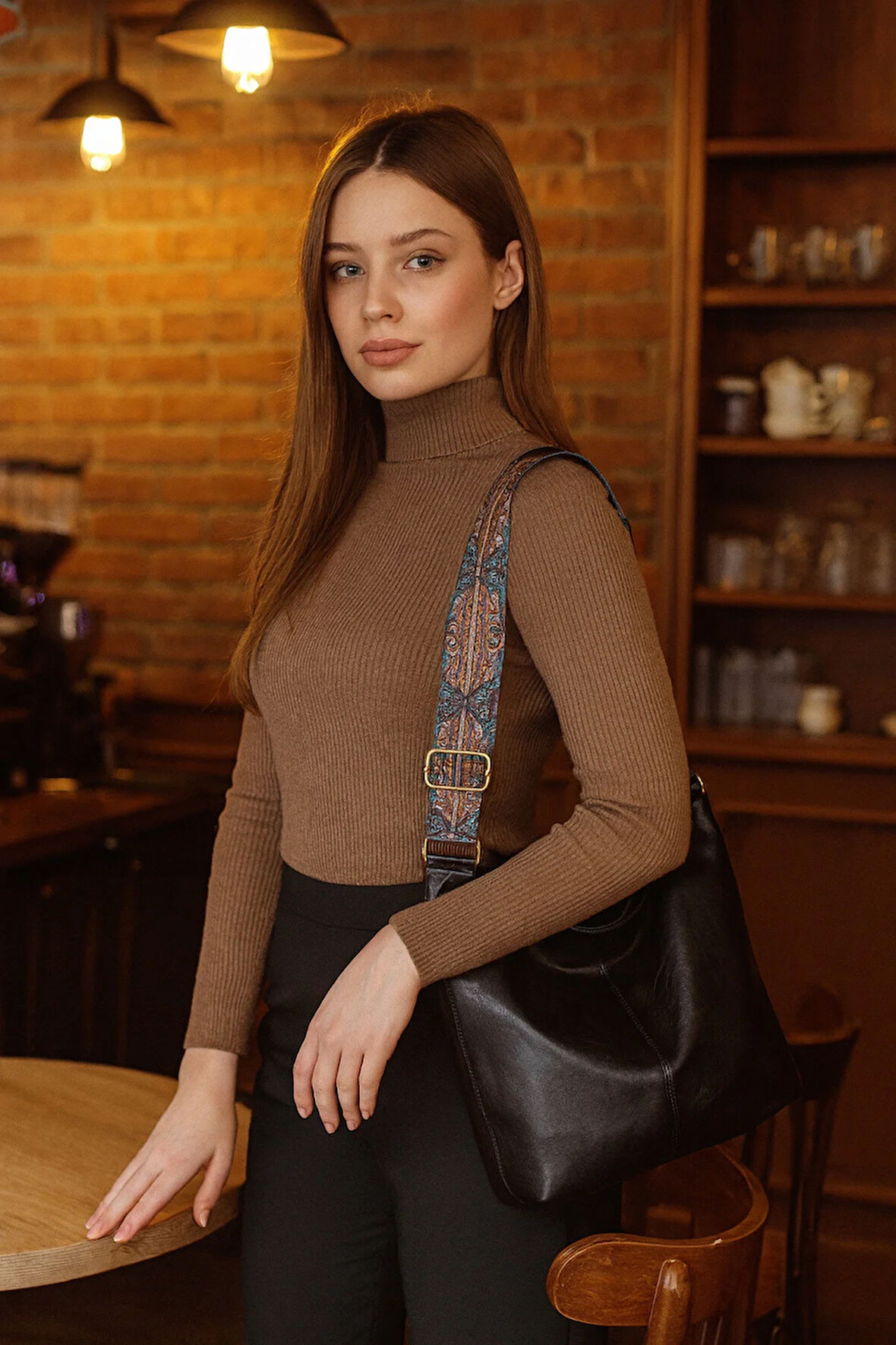 Lüks Dukuma Kolon Askılı Omuz Çantası