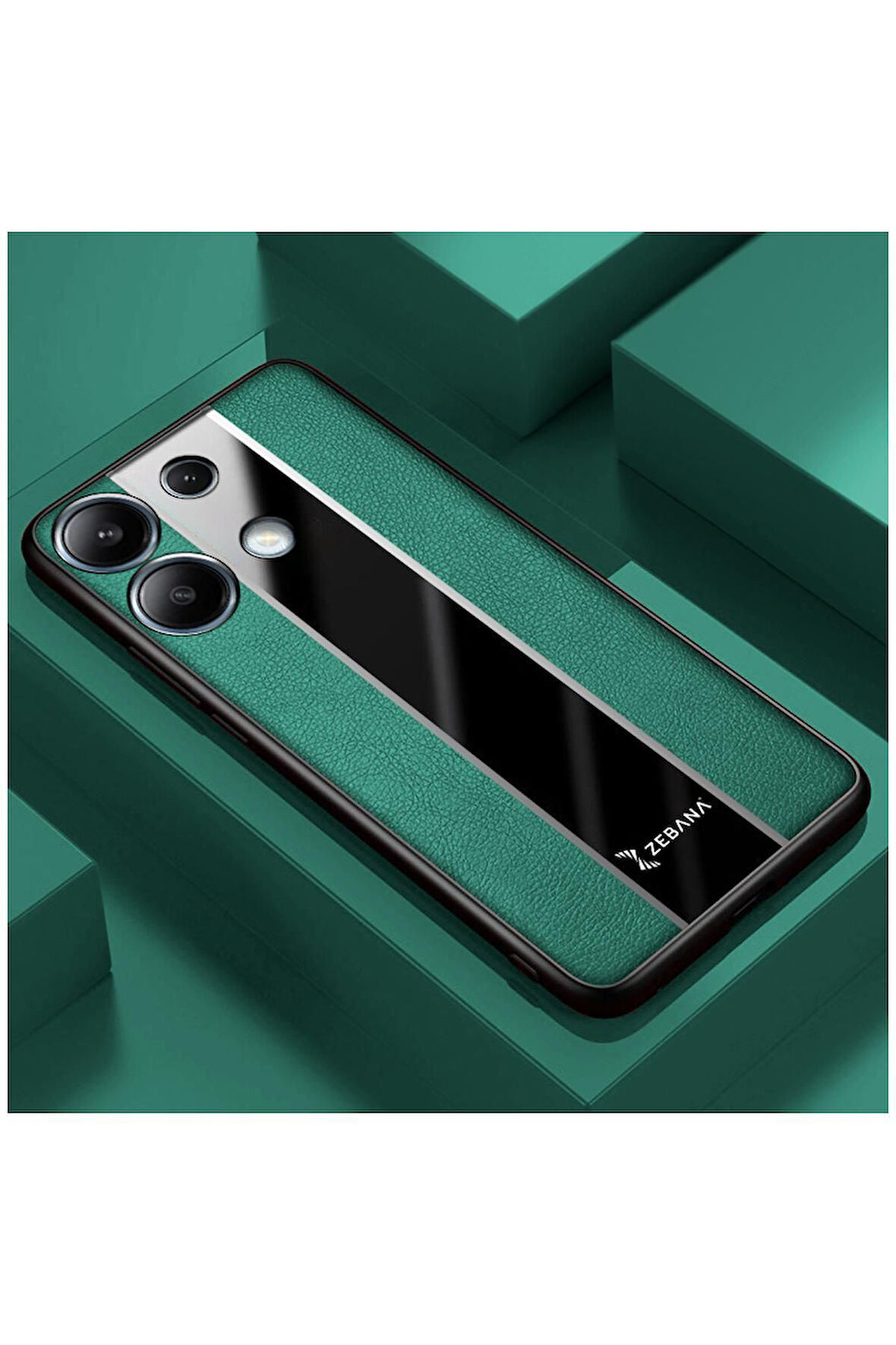 Xiaomi Redmi Note 13 5g Uyumlu Kılıf Premium Deri Kılıf Yeşil