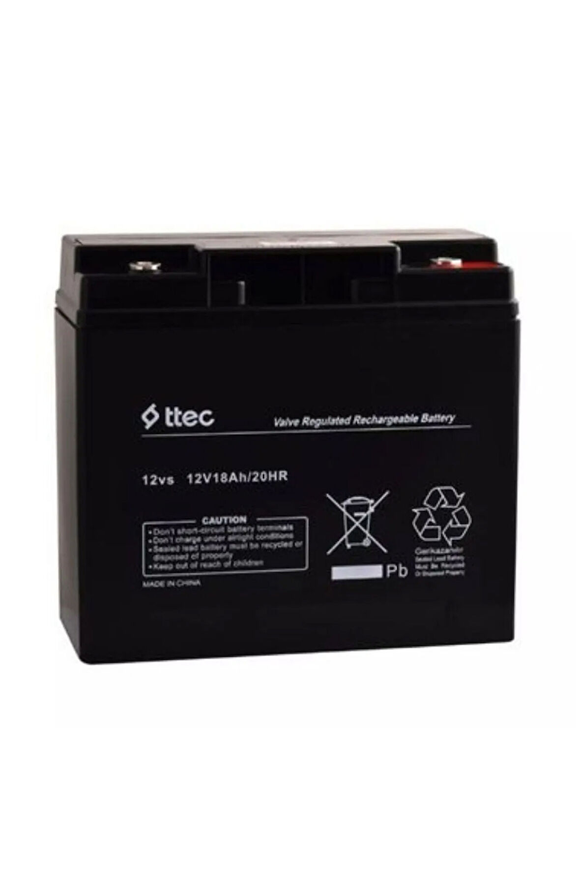 12V 18Ah Base Bakımsız Kuru Akü - Elektrikli Bisiklet Aküsü 12 Volt 18 Amper Akü