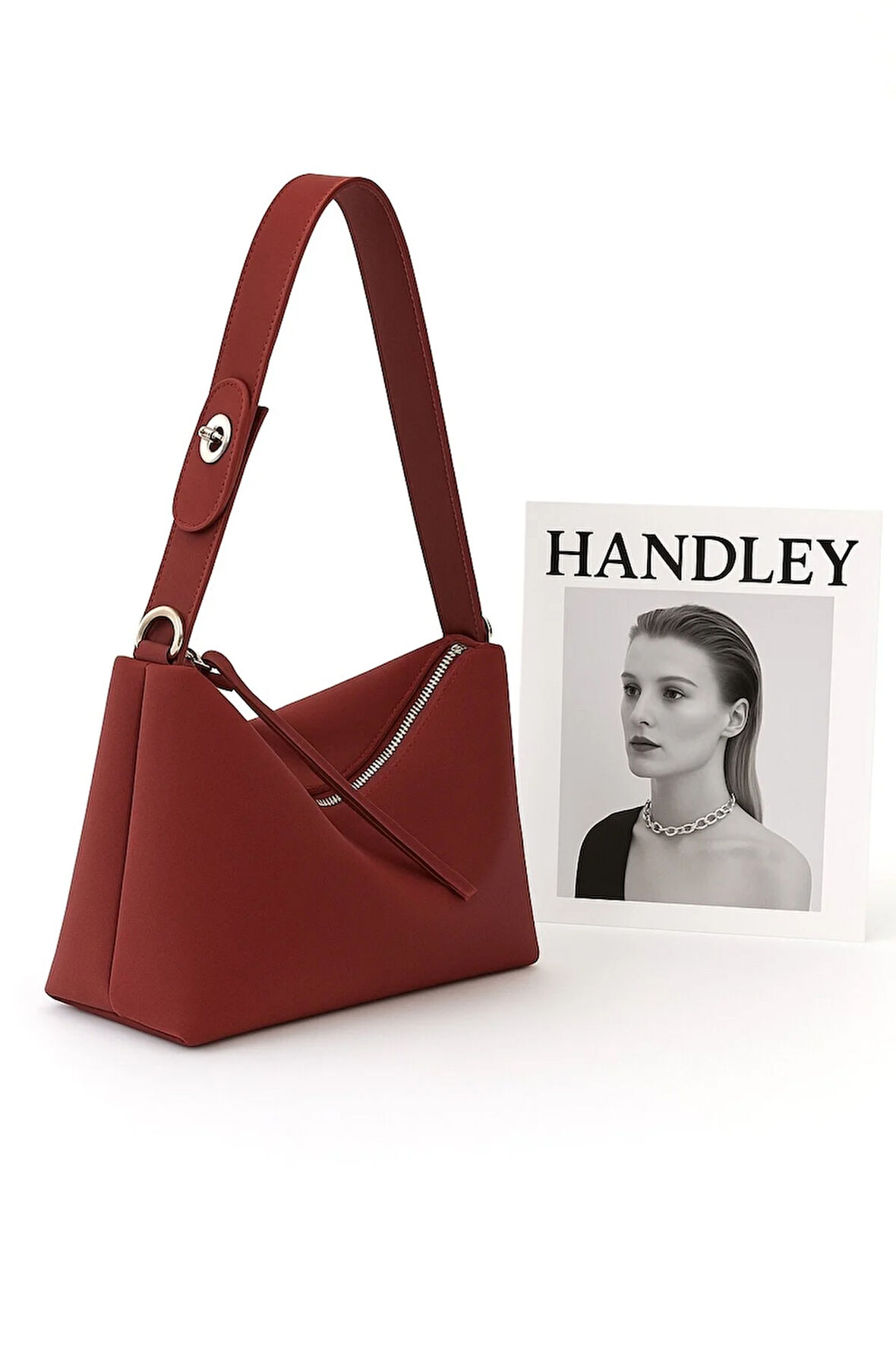 Süet Deri Detaylı Elit Omuz Çantası – Şık ve Modern Tasarım