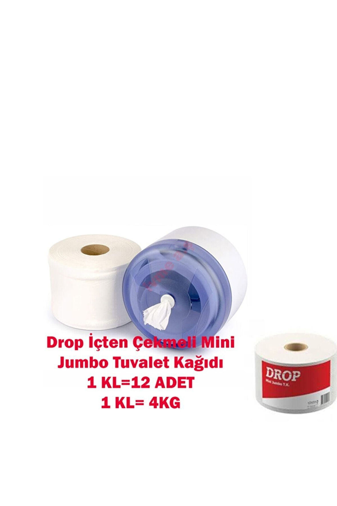 Drop Small Içten Çekmeli Jumbo Tuvalet Kağıdı 12 Li 4 Kg %100 Seluloz