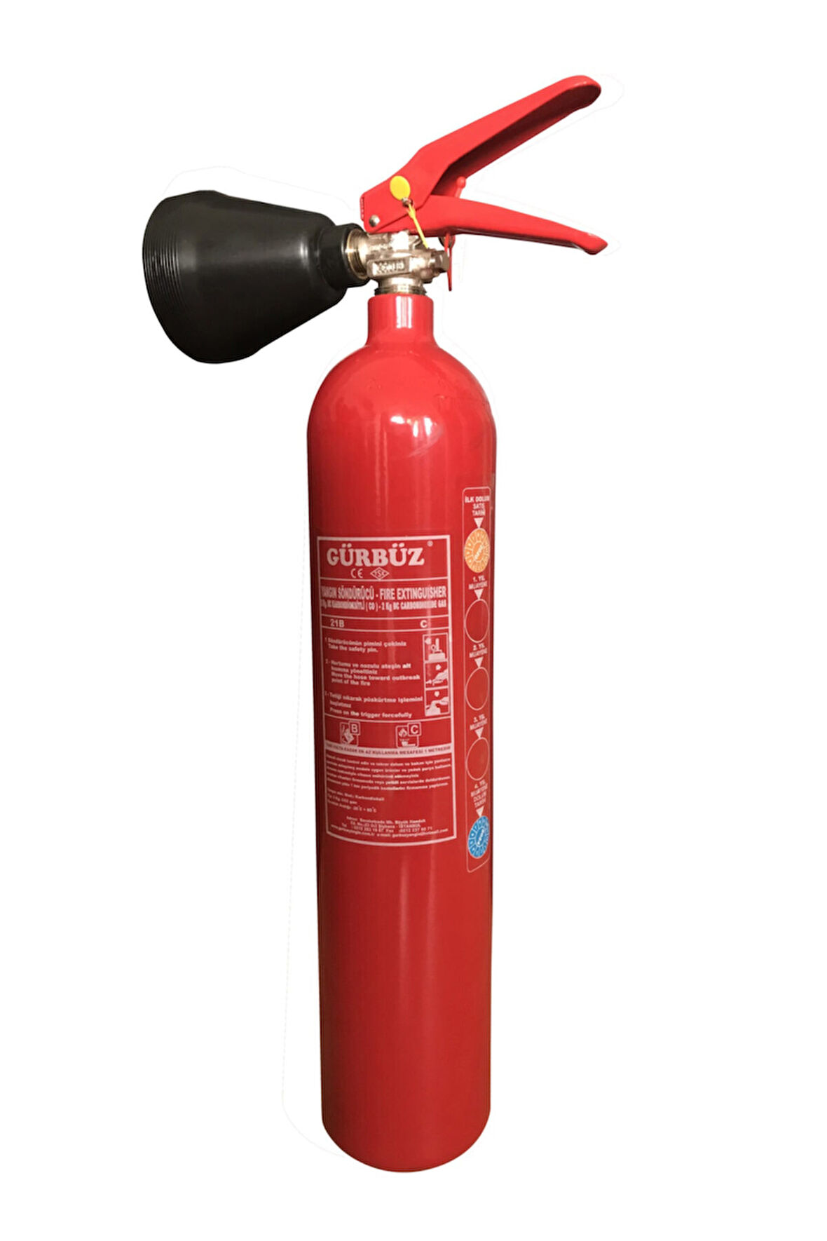 2 Kg (co2 )karbondioksit Gazlı Söndürme Cihazi Ce Belgeli
