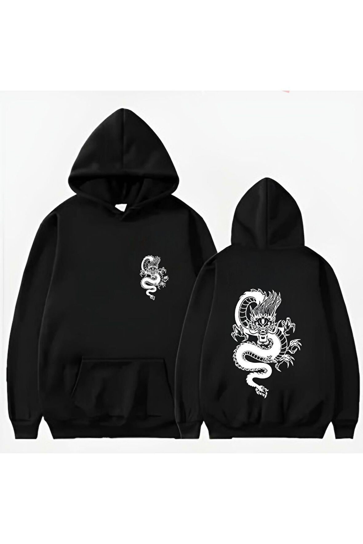 NO FEAR EJDERHA BASKLI KAPİŞONLU SWEAT