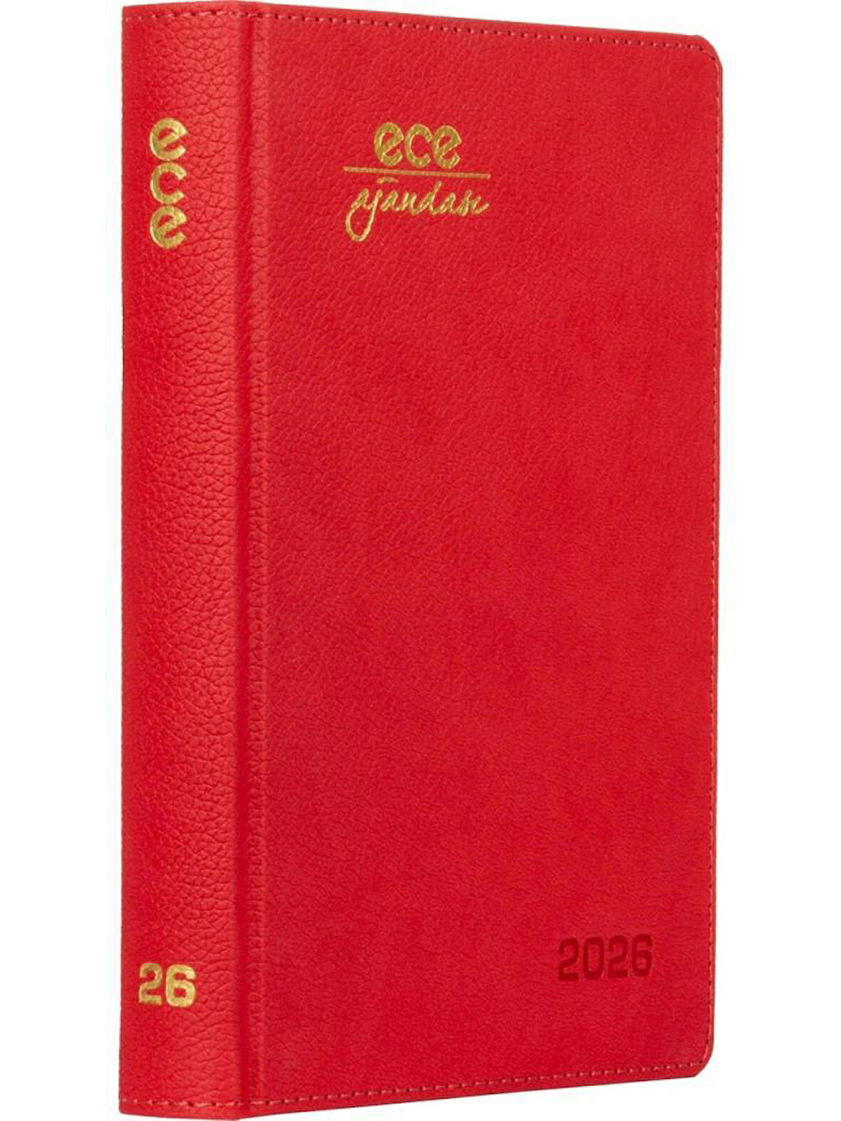 Ece Ajanda 14x20 cm Ajanda 2026 Kemer Kırmızı