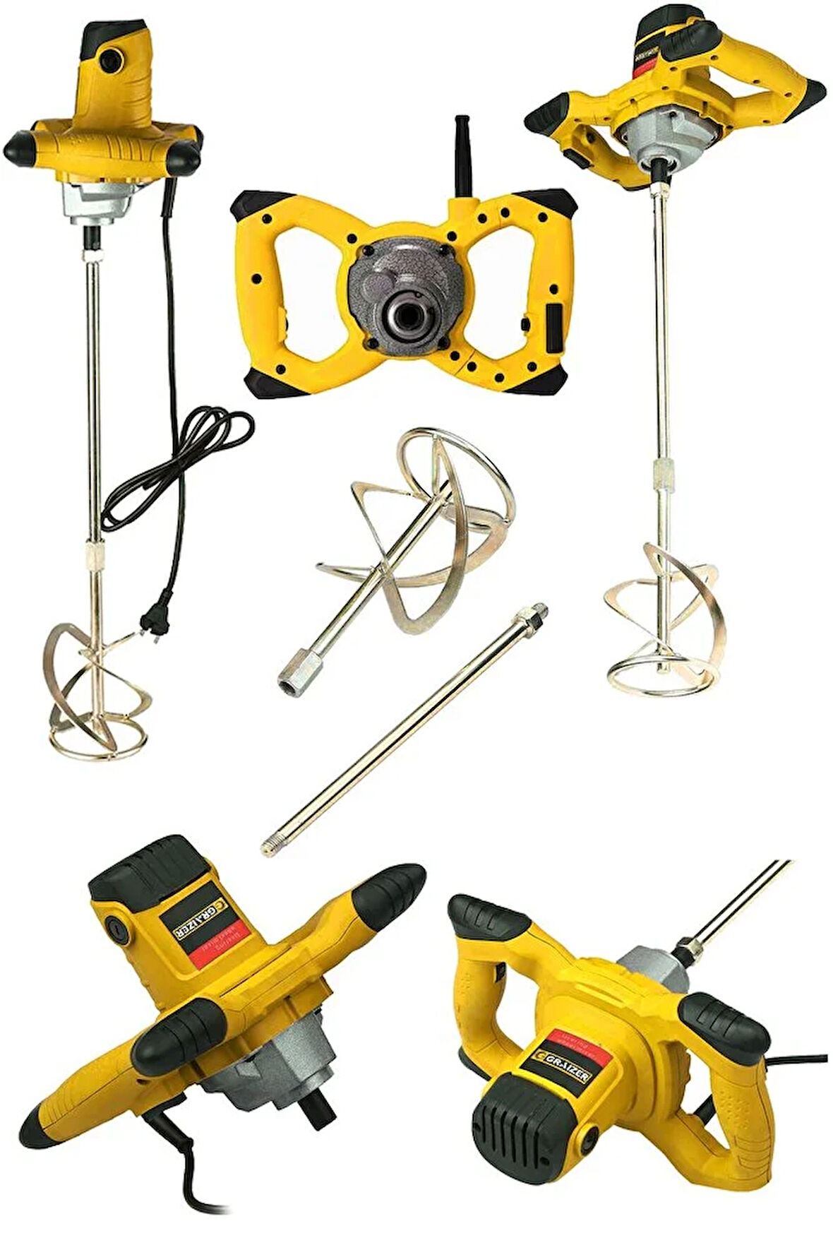 3000 W 6 Kademe Devir Ayarlı Elektirikli Alçı Boya Ve Harç Karıştırıcı Mikser