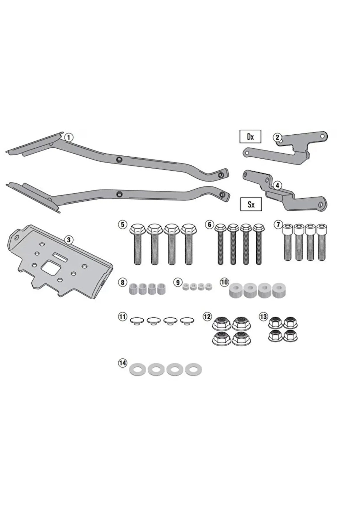 4116fz Kawasakı Z300(15-16) Arka Çanta Taşıyıcı