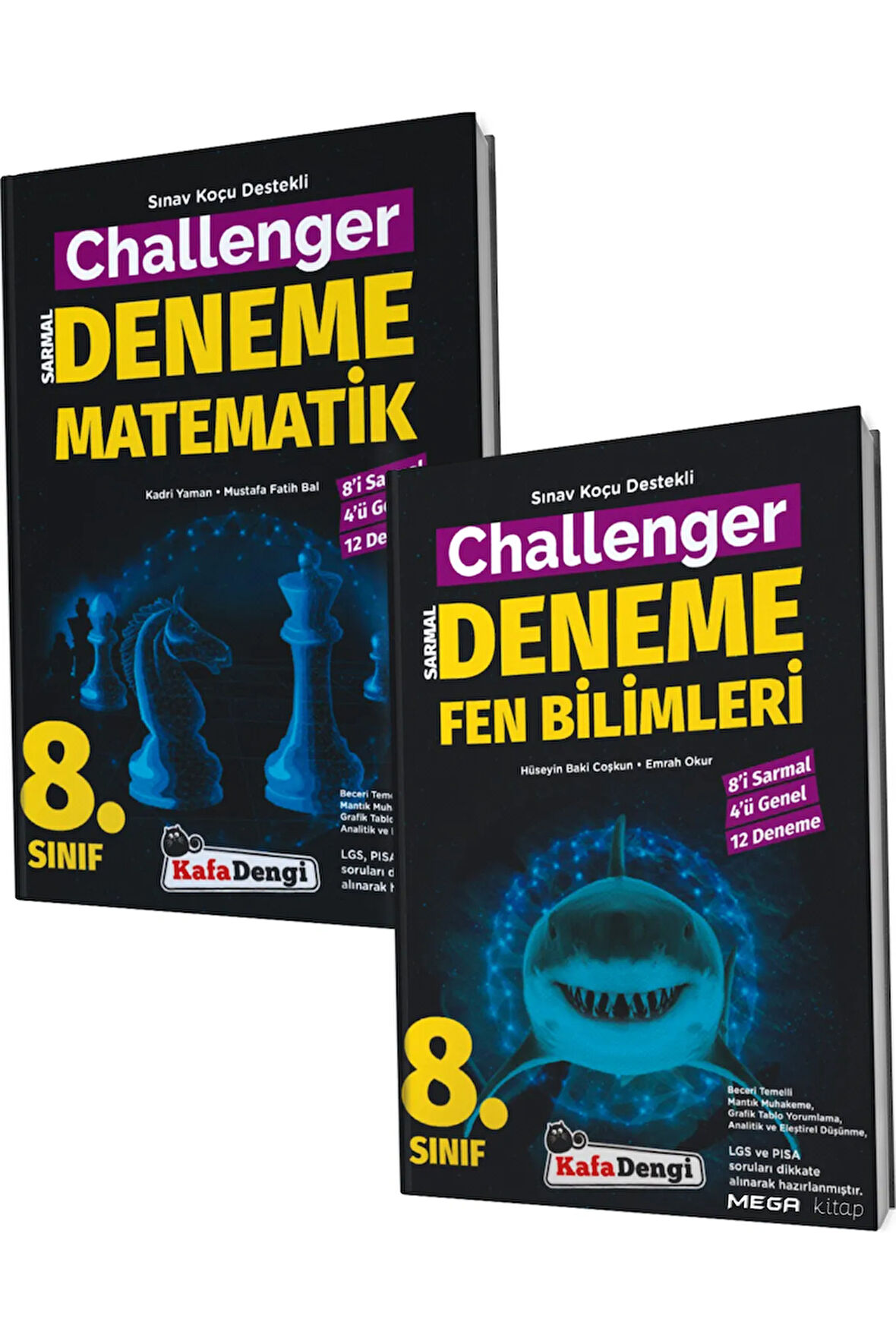 Kafa Dengi 8.Sınıf LGS Challenger Matematik ve Fen bilimleri Branş Deneme seti (2 Ders)