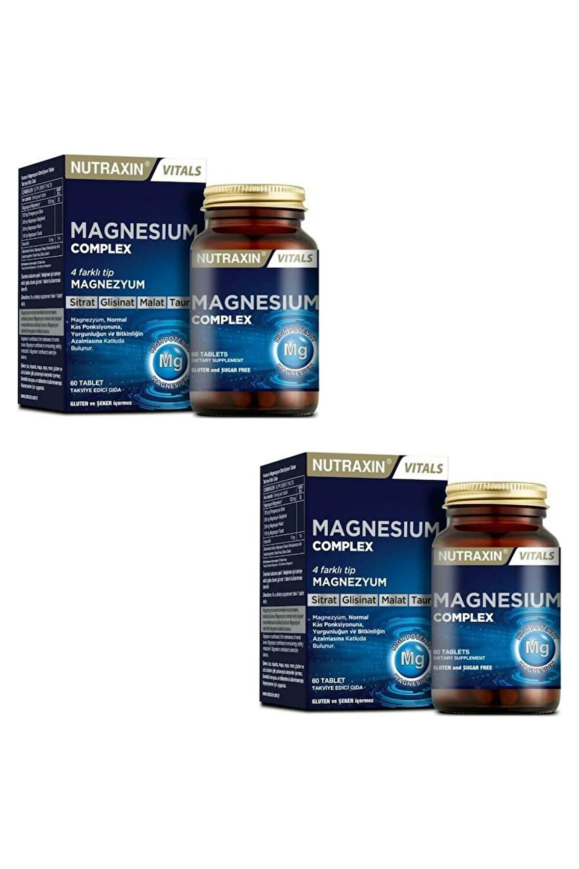 Nutraxin Magnezyum Complex 60 Tablet 2 Adet