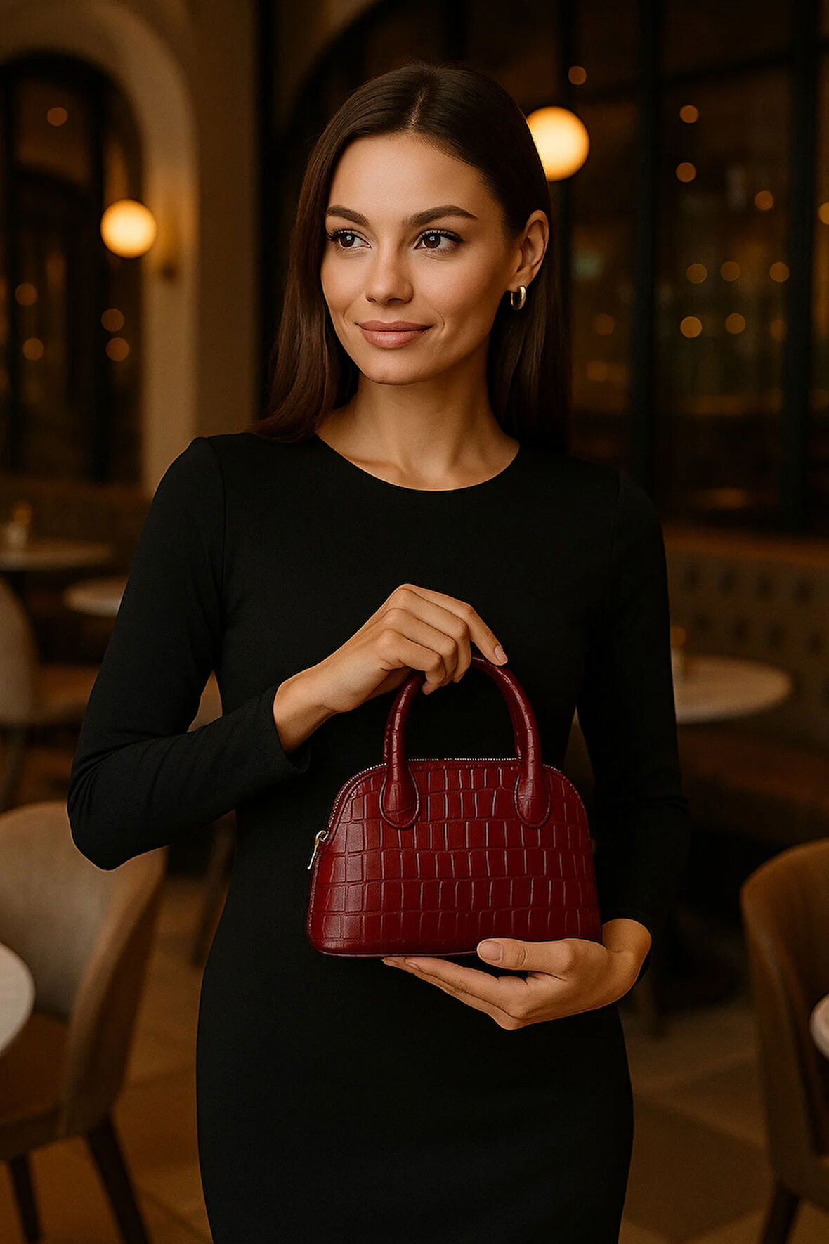 Trend & Lüks Kroko Mini El Çantası