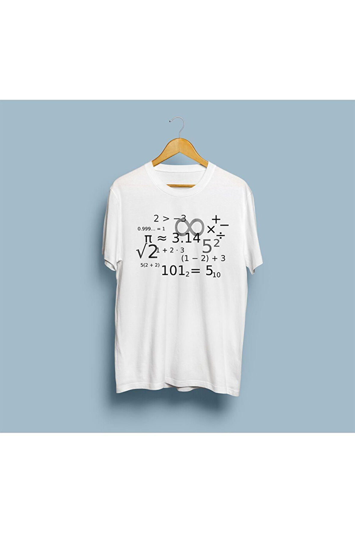 Oversize Matematik Tasarım Unisex T-shirt