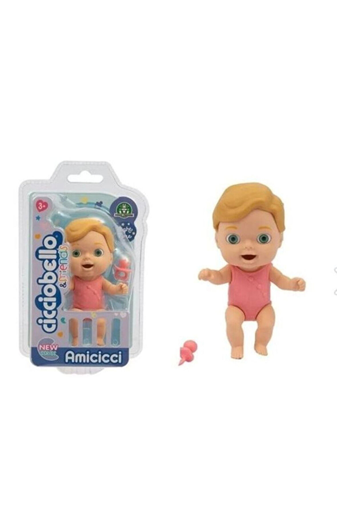 Cc032000 Amicicci Uyku Zamanı Tekli Paket - Cicciobello Ve Arkadaşları-sarı Saçlı -pembe Elbiseli