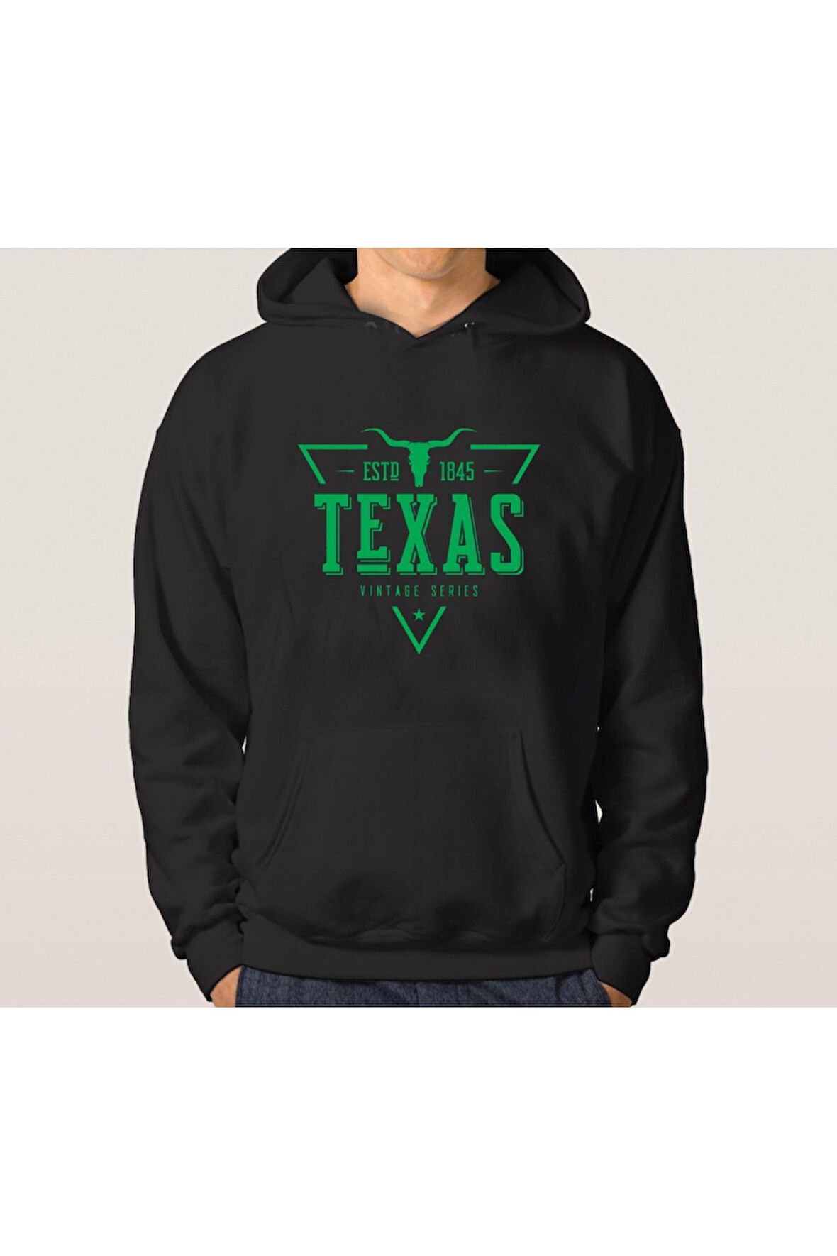 Unisex Baskılı Oversize Kapşonlu Sweatshirt