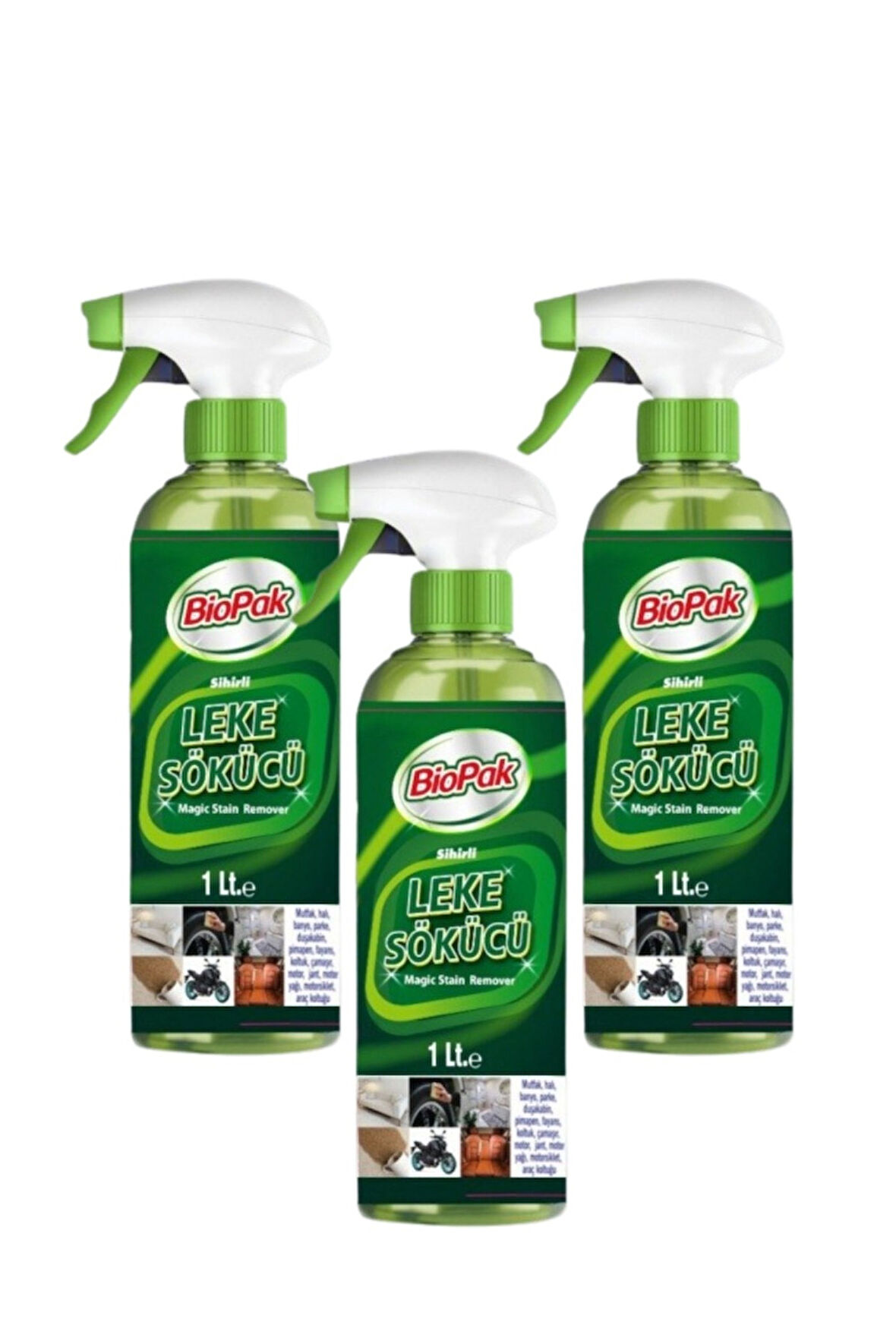 BİOPAK Leke Sökücü Sihirli Yeşil Güç 3'lü
