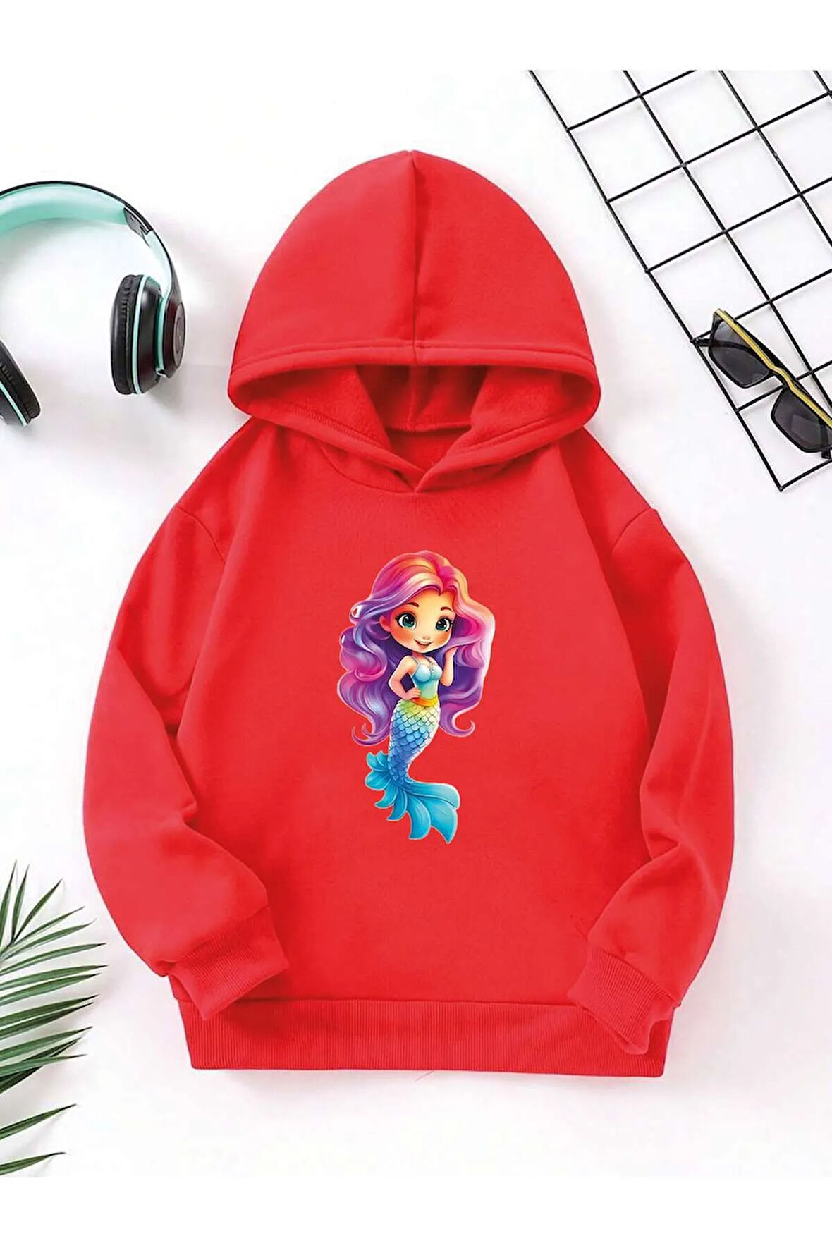 Çocuk Kapüşonlu Baskılı Sweatshirt