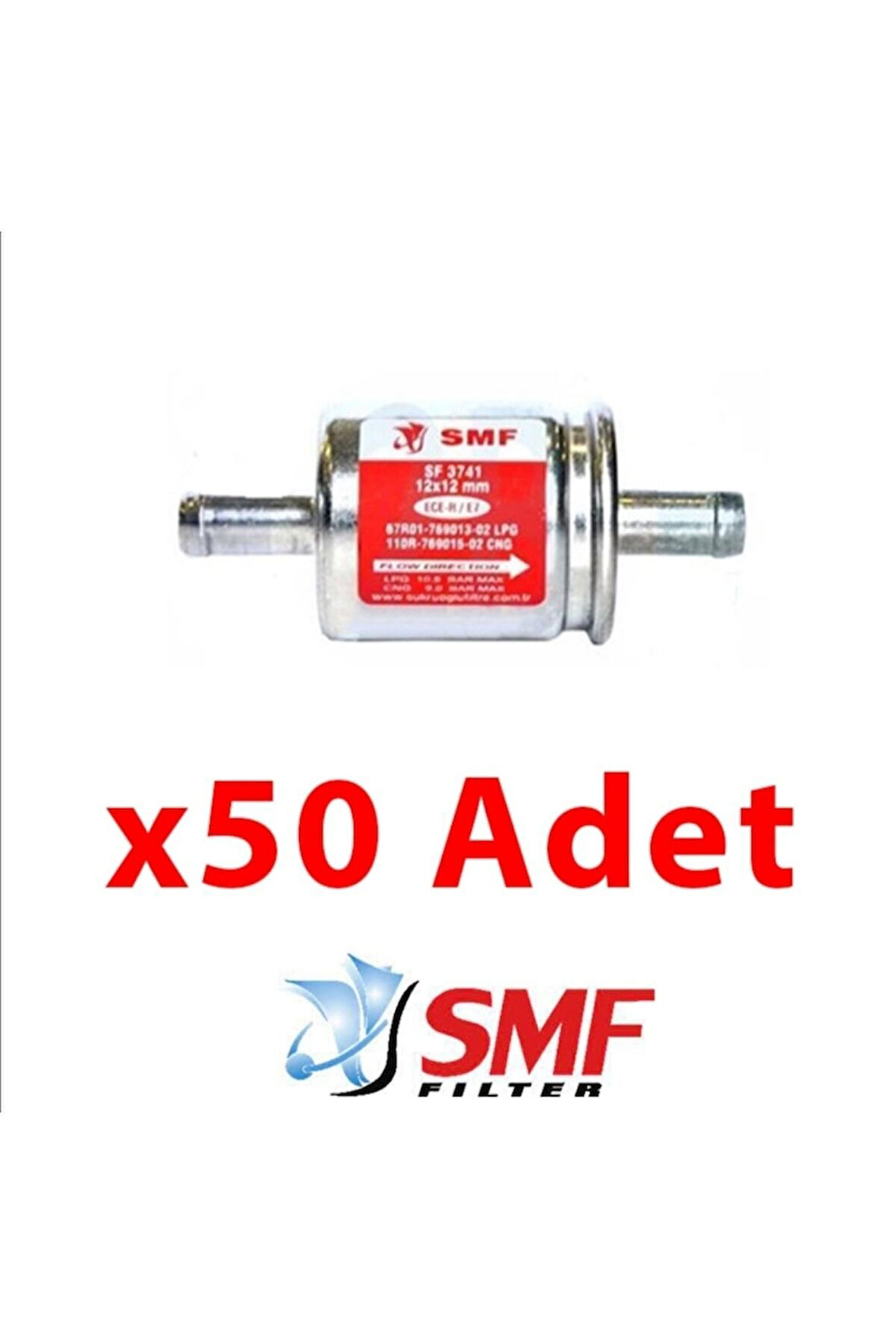 50 Adet Lpg Filtresi 12 X 12 Mm Alüminyum Otogaz Filtresi