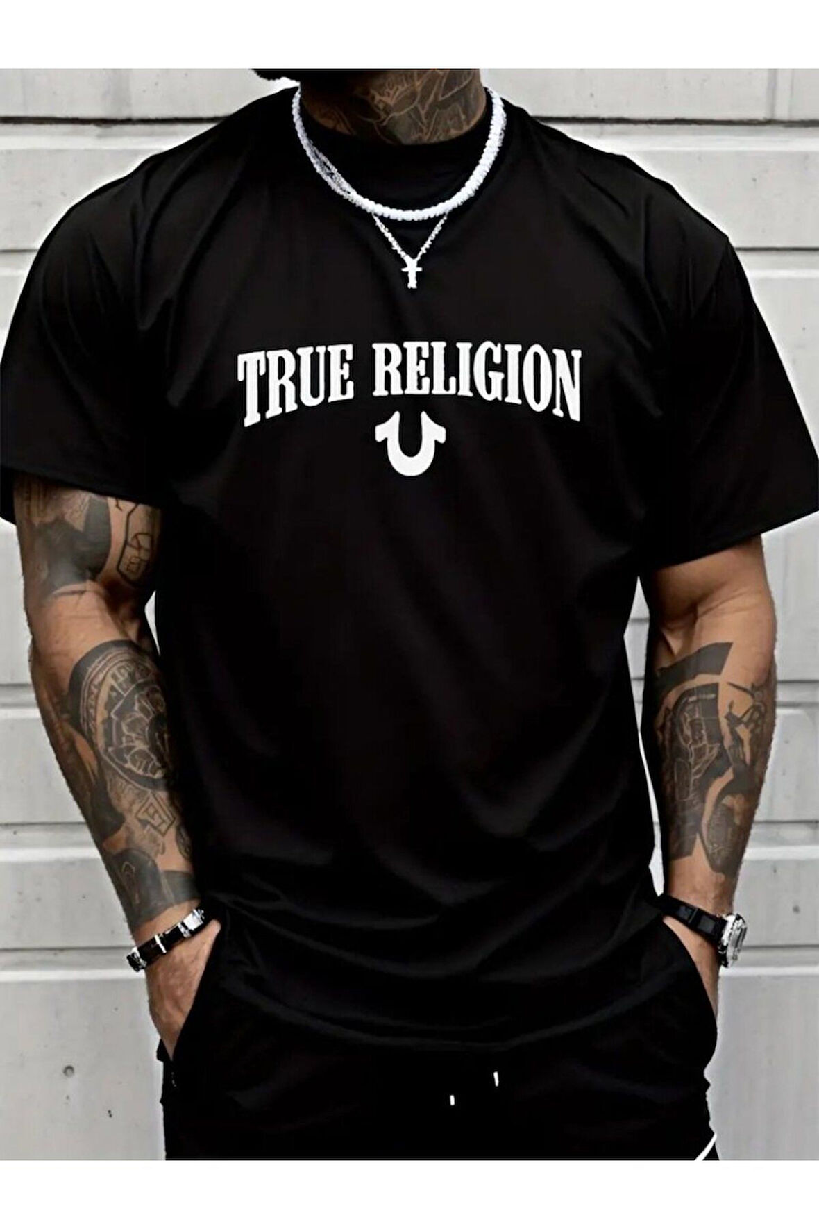 Sun&North Erkek True Religion Baskılı Süprem T-shirt