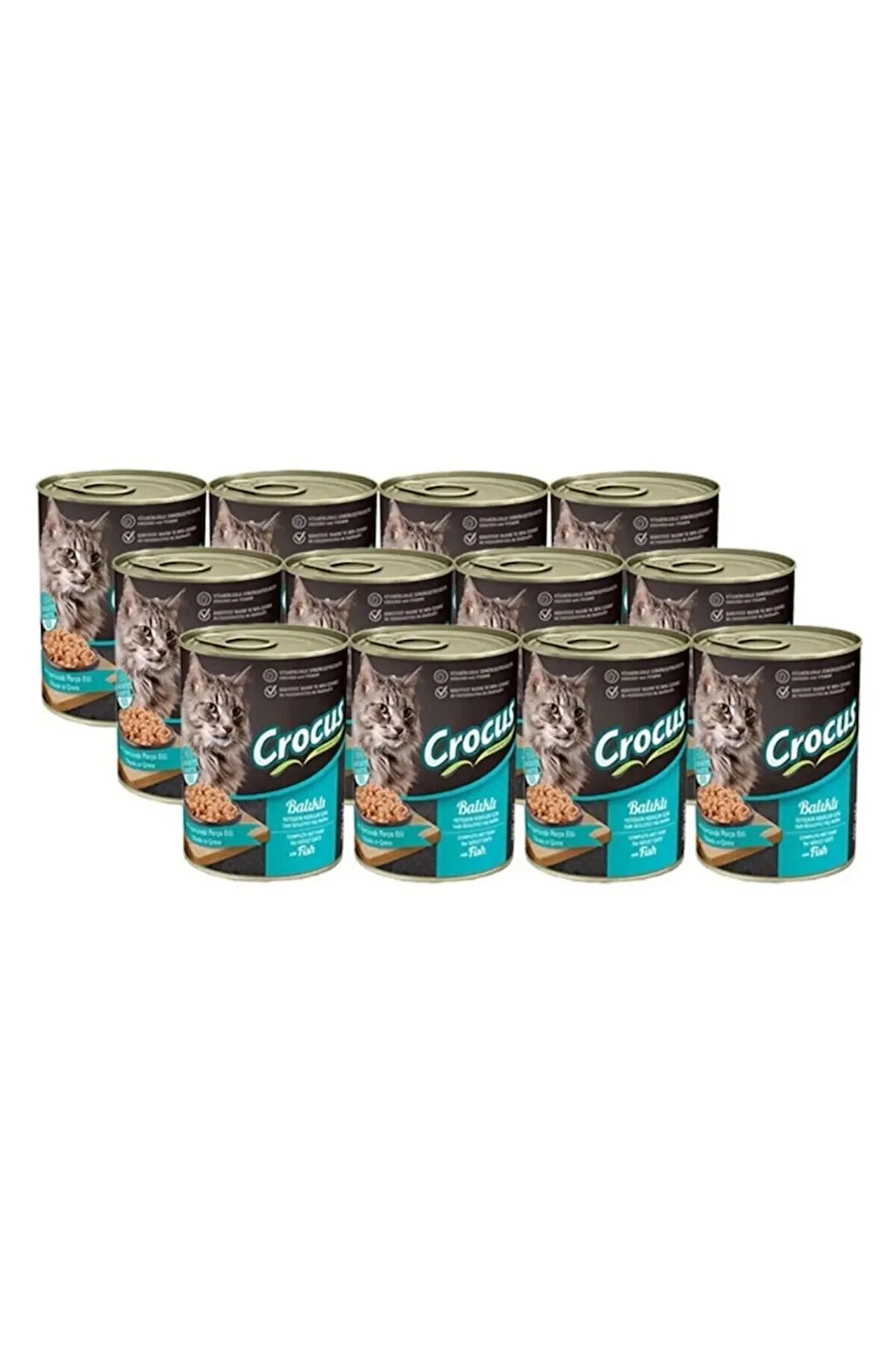 Yetişkin Kedi Balıklı Yaş Mama 400 gr 12 Adet Güncel Sk Gönderilir.
