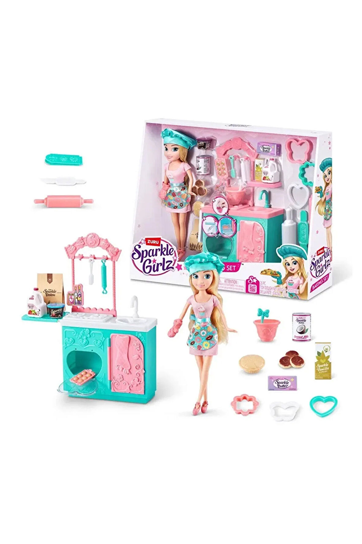 Pak02000 Sparkle Girlz 27cm Aşçı Bebek Ve Oyun Seti - 100183