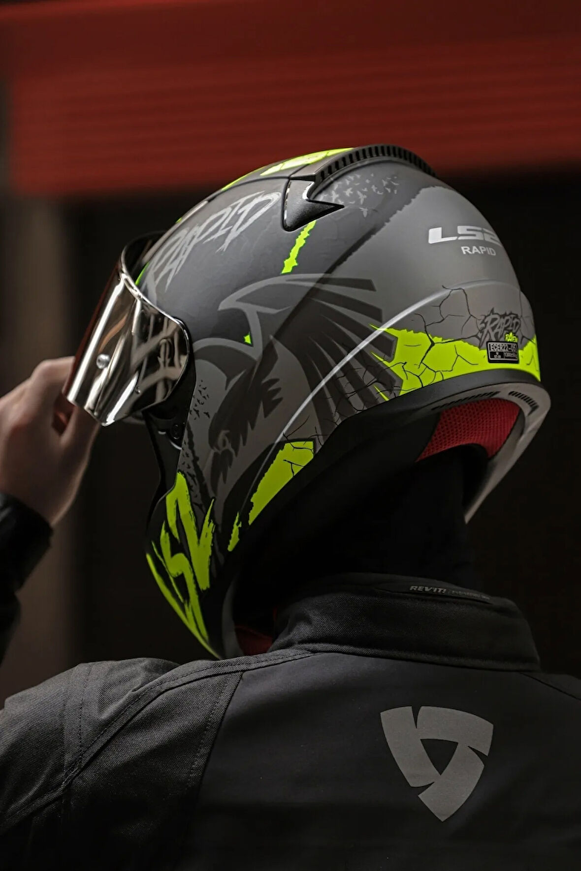 Rapıd 2 Raven Mat Siyah-gri-neon Sarı Kask