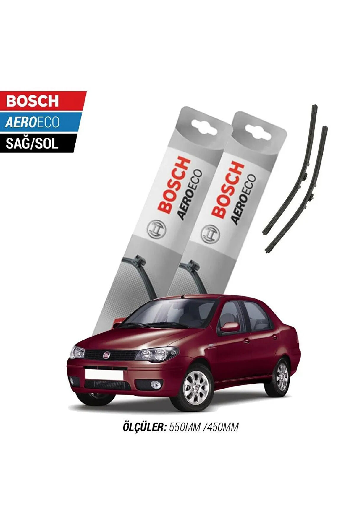 Fiat Albea 2008 Model Bosch Aeroeco Muz Silecek Takımı