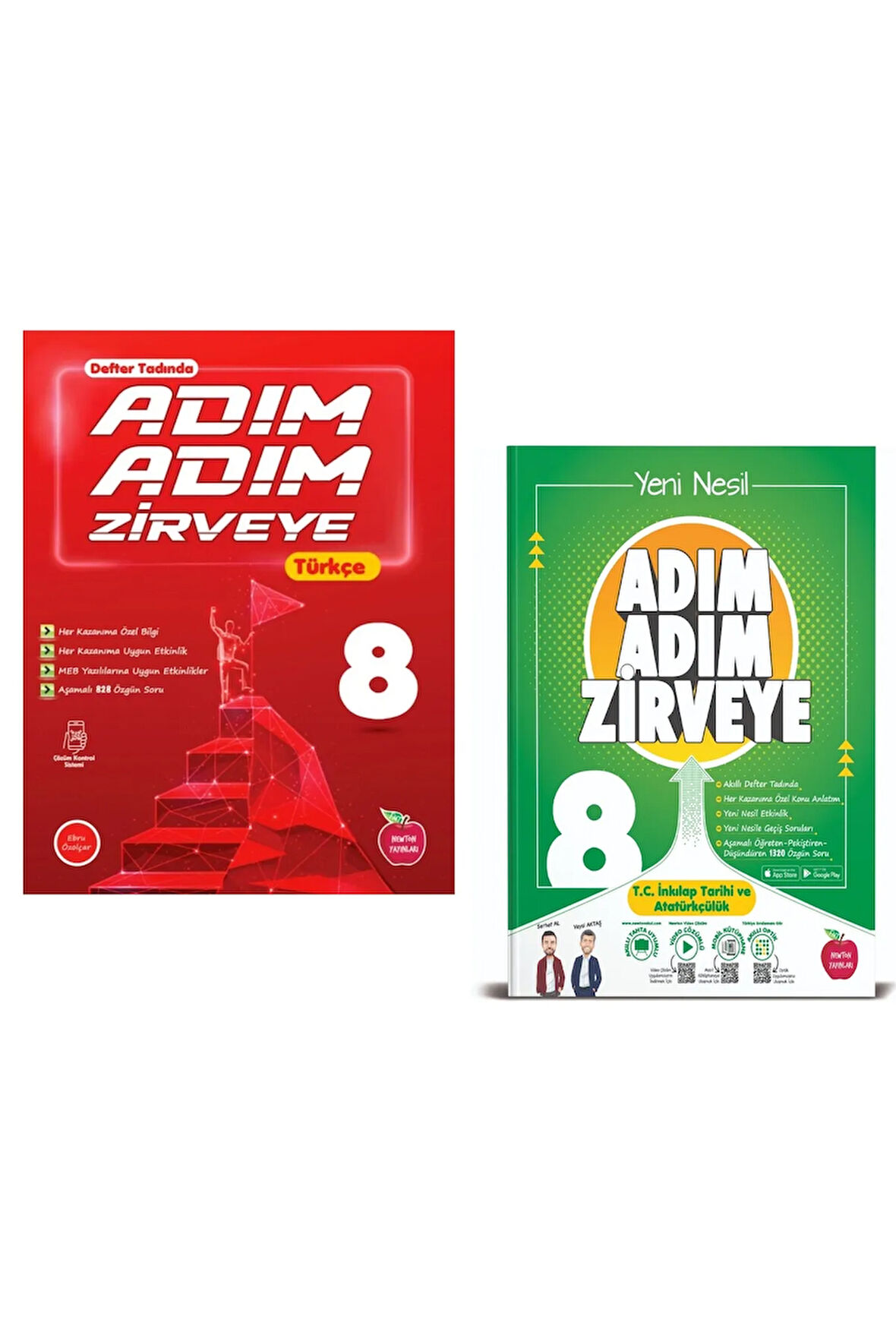 8.Sınıf Adım Adım Zirveye Türkçe + Adım Adım Zirveye İnkılap Tarihi Soru Bankası (2 Kitap)