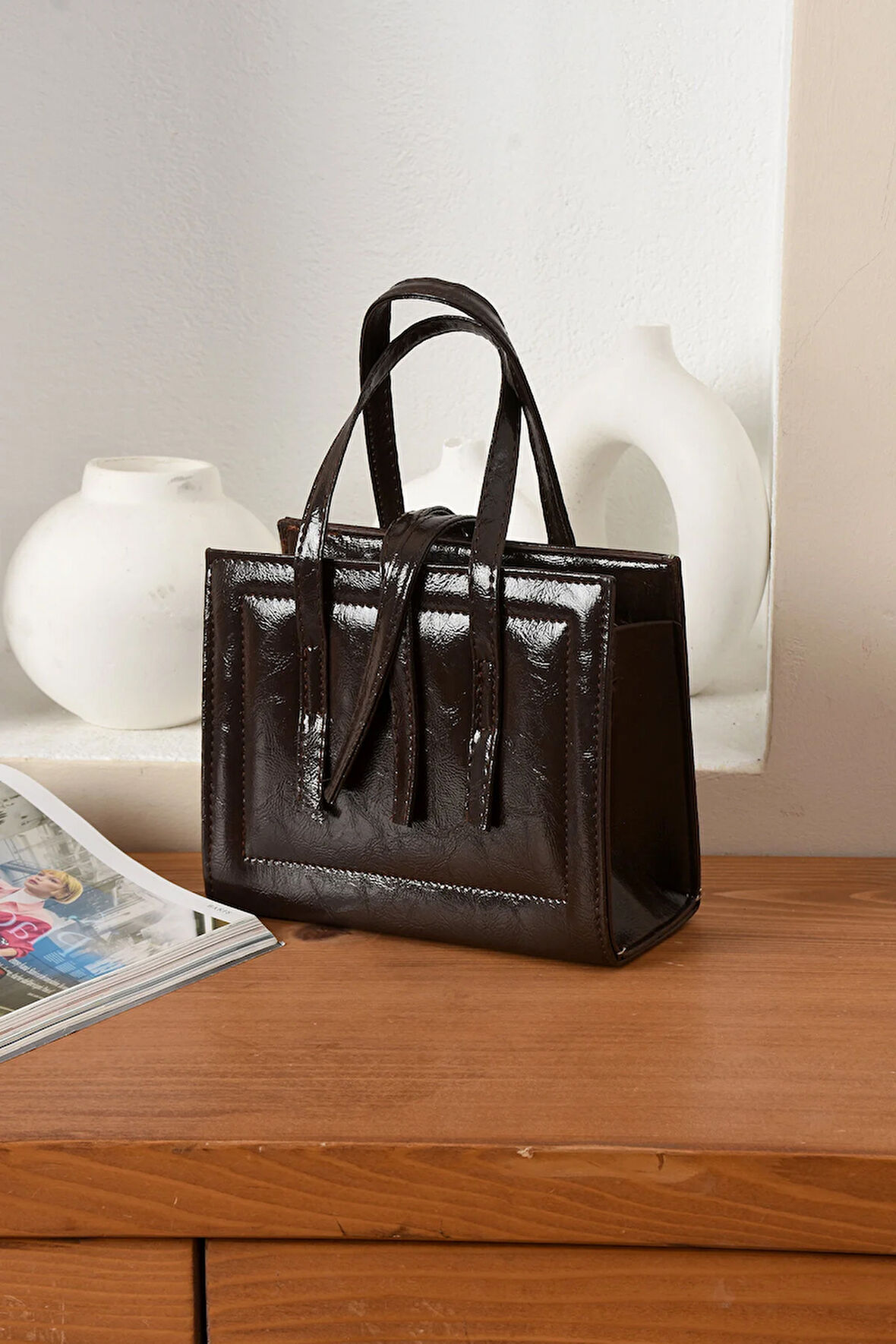 Lüks Reyhani Kutu Çapraz Askılı El Ve Omuz Çantası