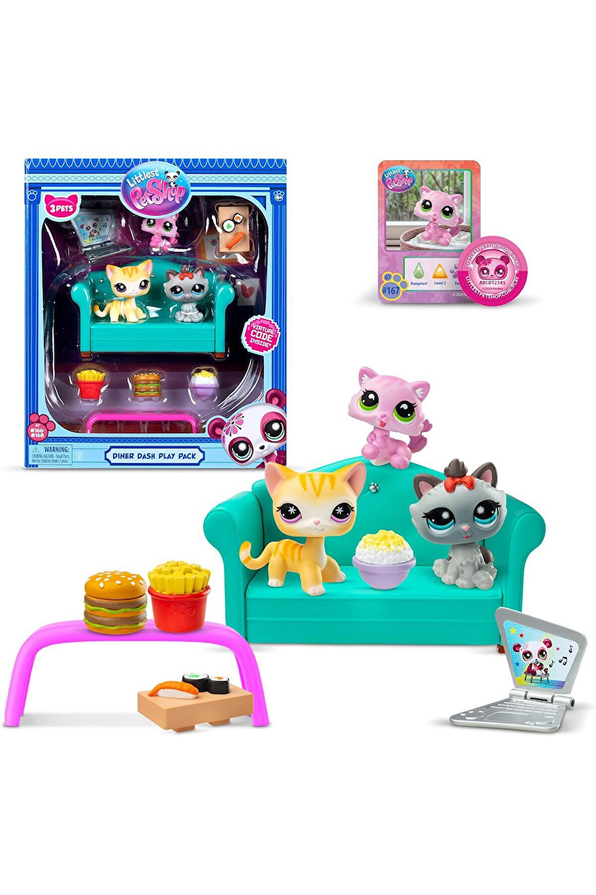 LPS Minişler Seri 3 Diner Dash Oyun Paketi Seti