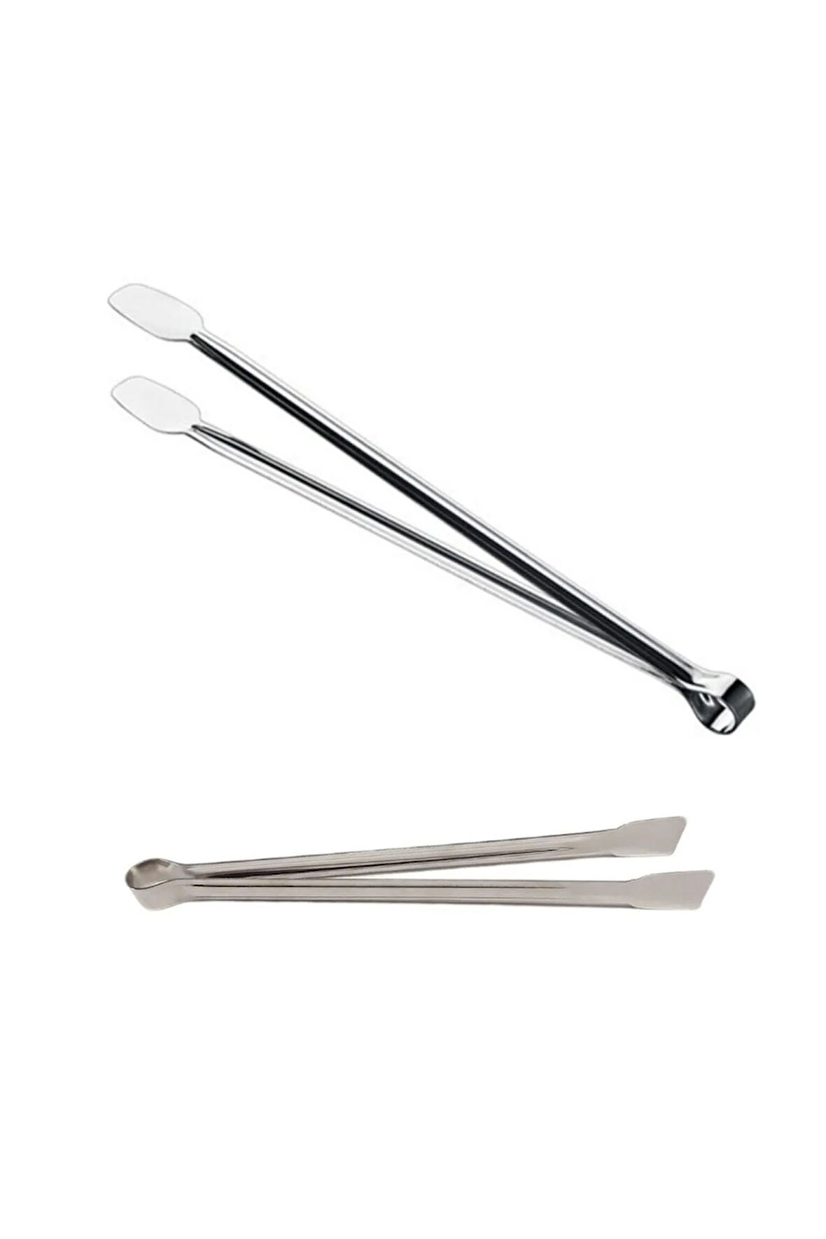 2'li Metal Mangal Maşası Seti 32 Cm-27 Cm Uzun Boy Paslanmaz Çelik Yemek Barbekü Izgara Kömür Köz