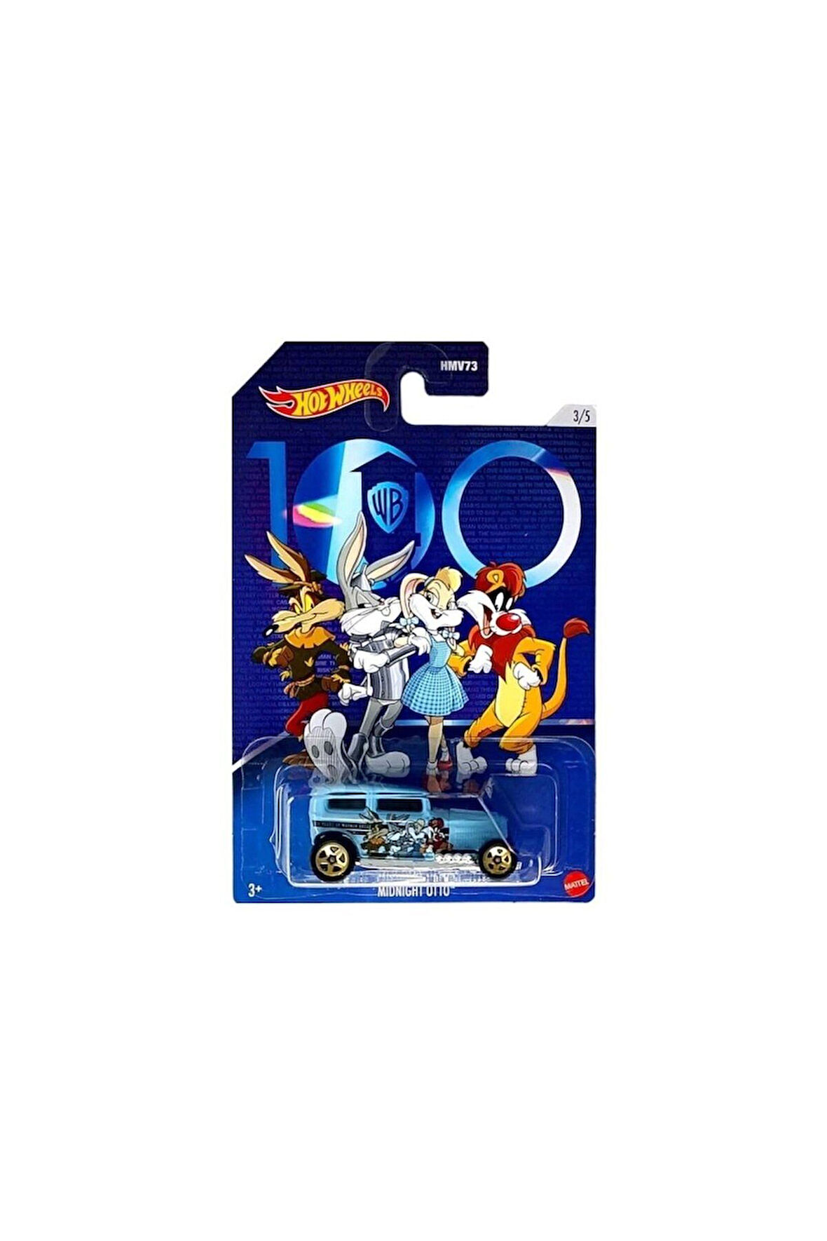 Midnight Otto Hot Wheels 1:64 Ölçekli 100.YIL Warner Bros Looney Tunes HMV73 C6BRXTHH29