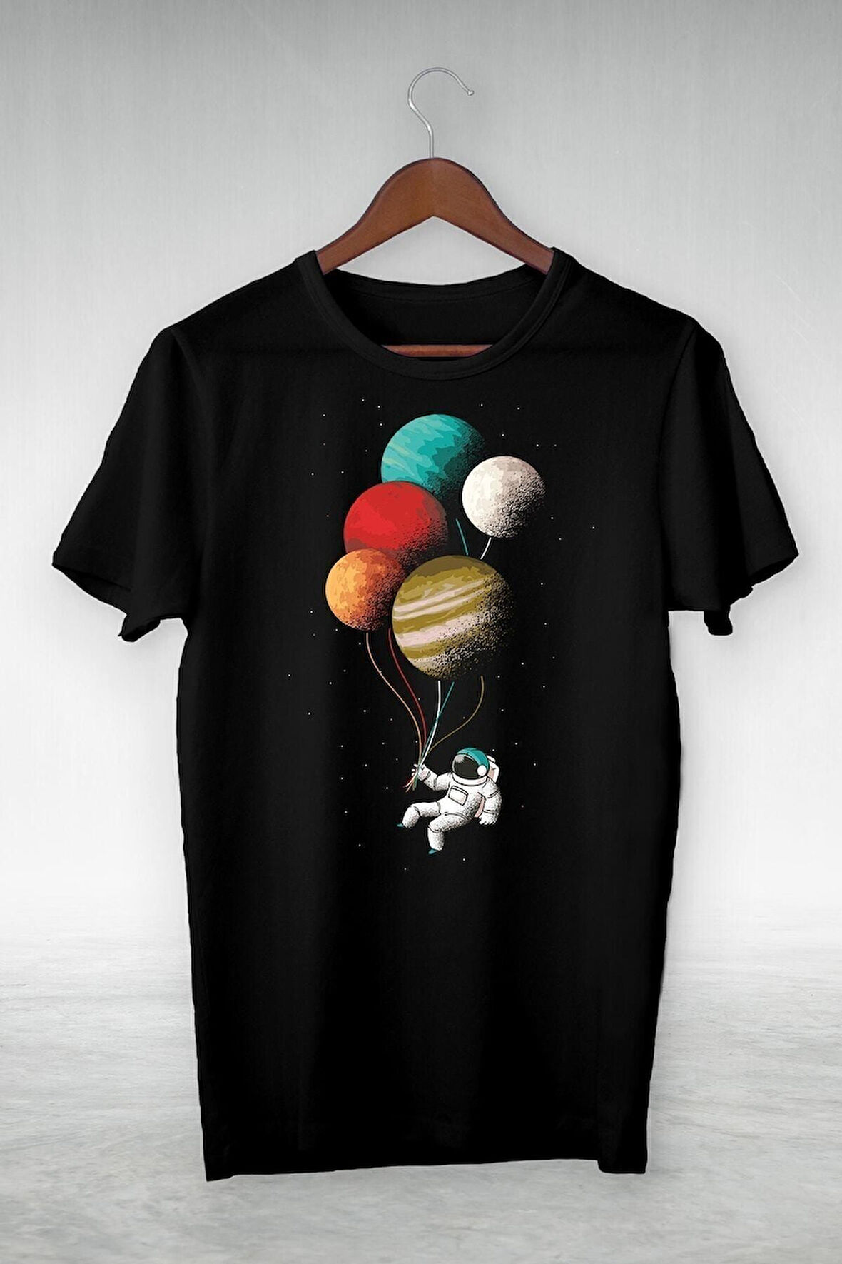 Unisex Siyah Baskılı T-Shirt