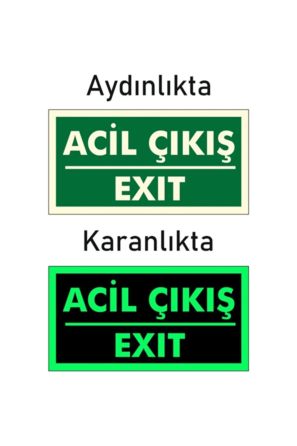 KARAKÖY TEMİN FOSFORLU ACİL ÇIKIŞ EXIT LEVHASI