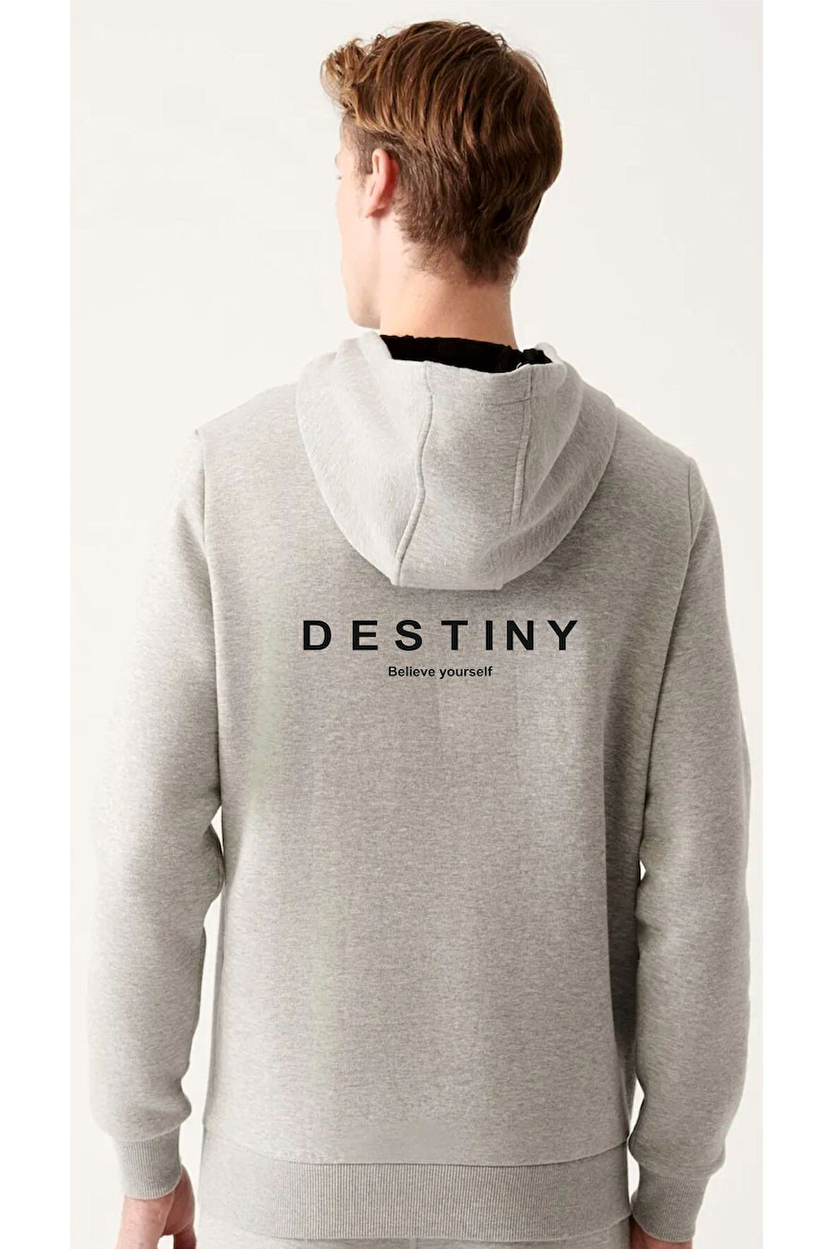 AYMONTANA Be happy baskılı kapüşönlü Sweatshirt