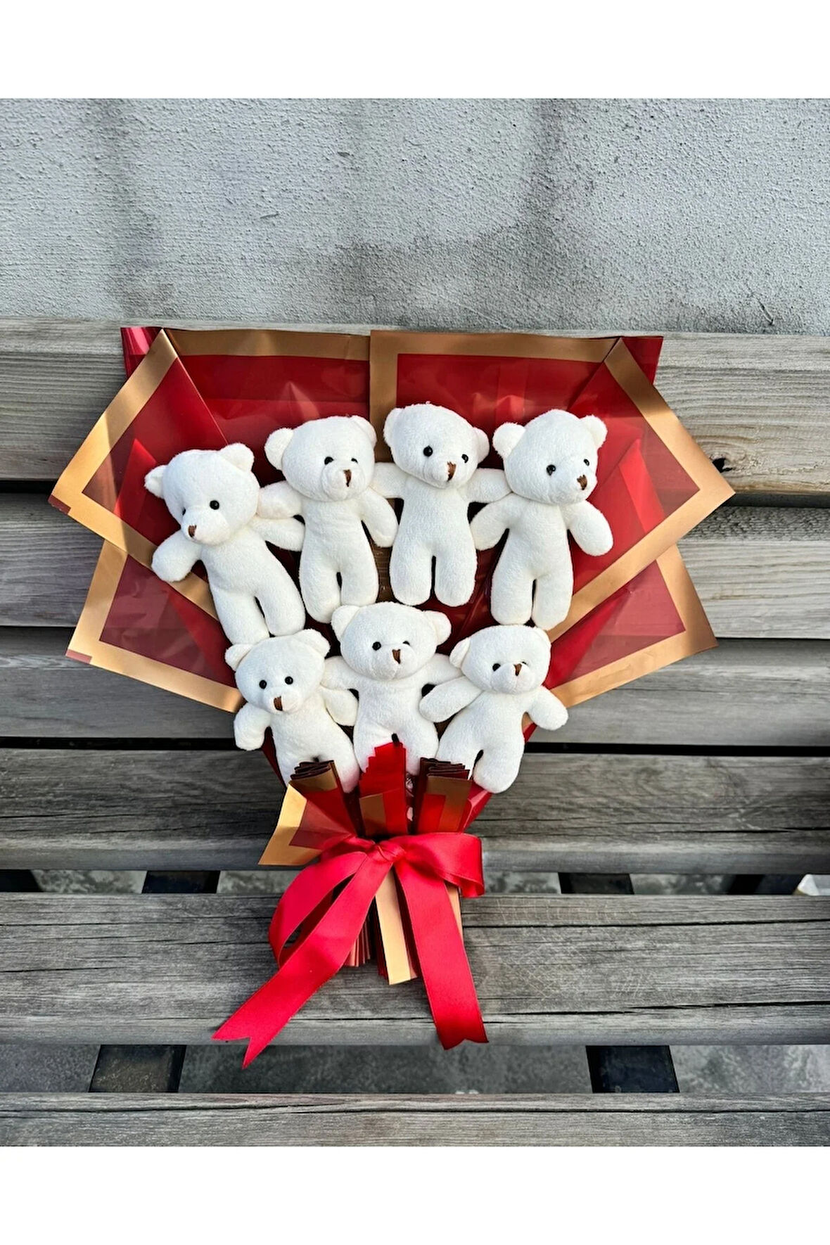 Ayıcık Buketi Kırmızı