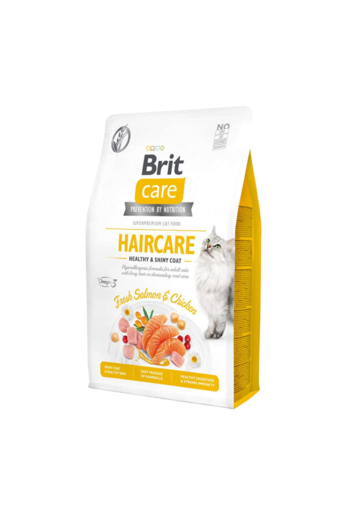 Haircare Hypo Allergenic Deri Ve Tüy Sağ. Için Tavuk Ve Somonlu Tahılsız Kedi Maması 2 Kg