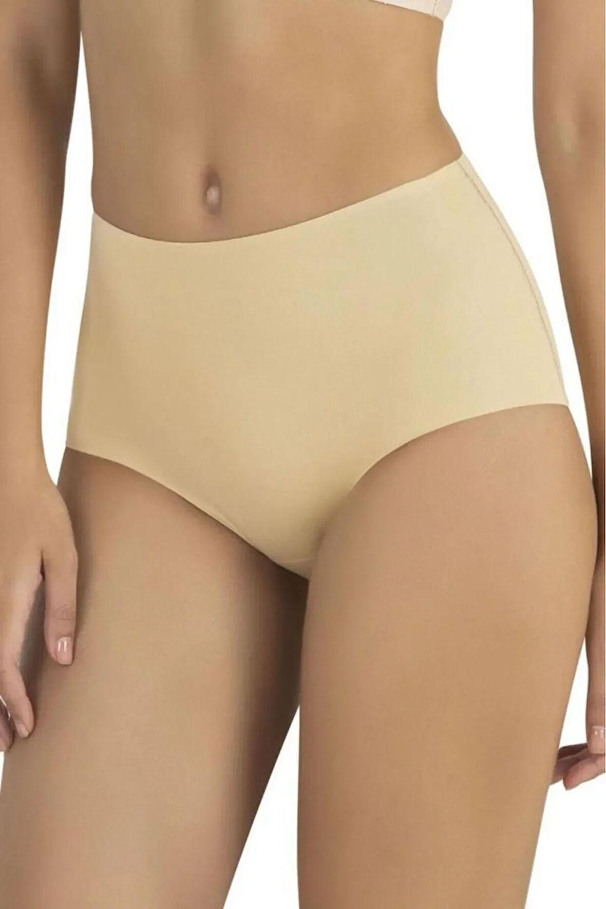 Lazer Kesim Yüksek Bel Bato Slip Külot Korse 2040B