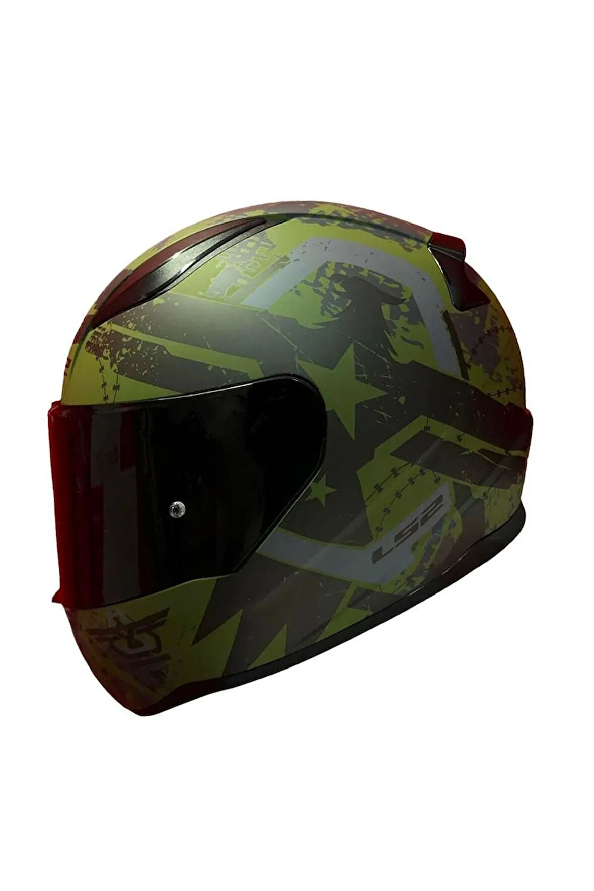 Rapid 2 Thunder Birds Full Face Motosiklet Kaskı Siyah Vizörlü