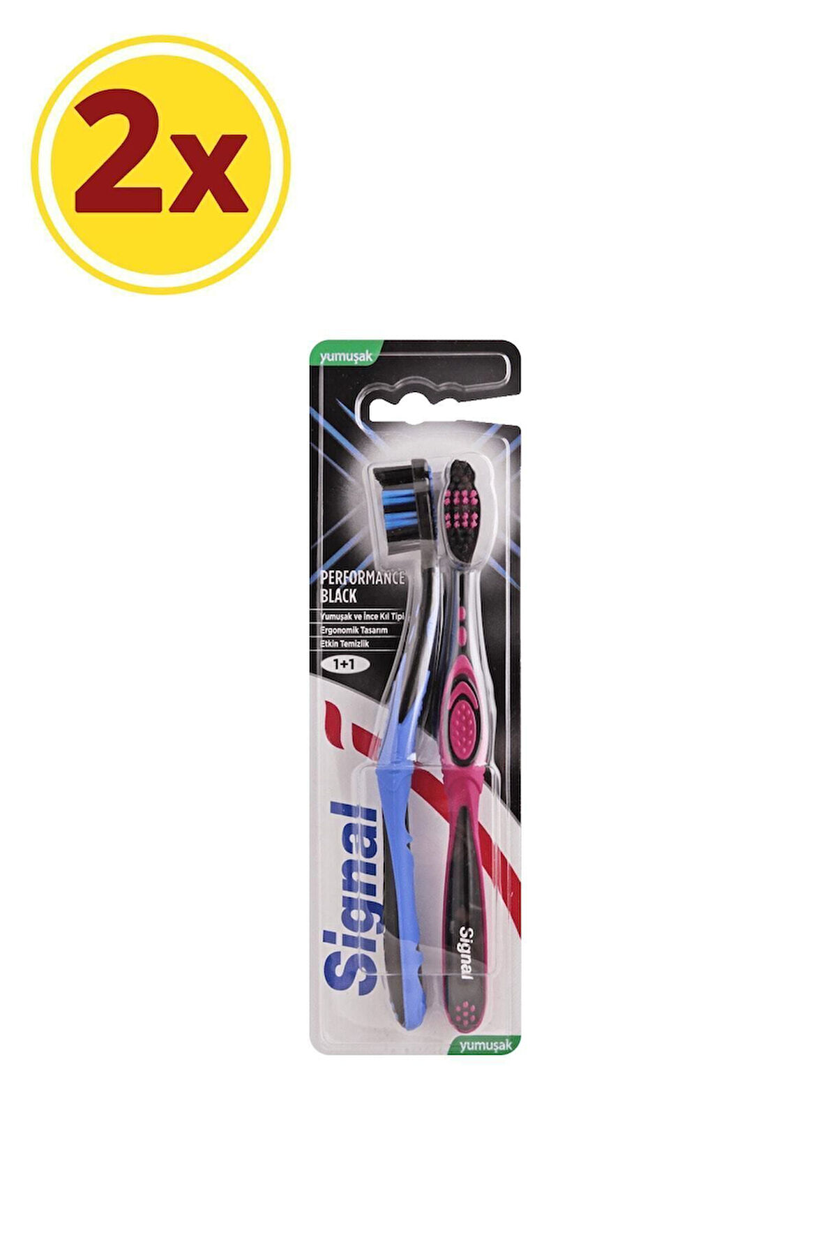 Diş Fırçası Performans Black Etkili Plak Uzaklaştırma Yumuşak 1 1 X2